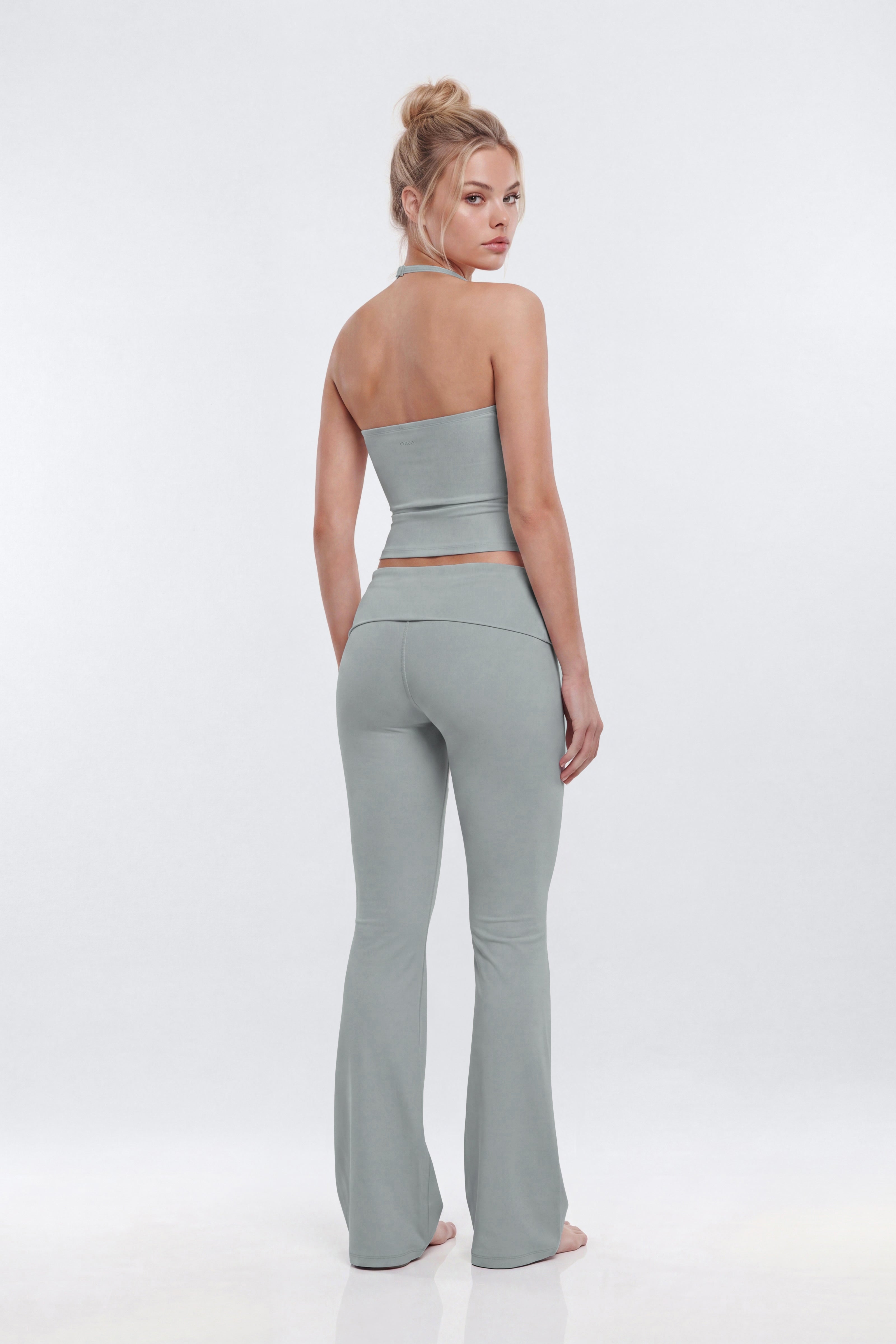 ButterSoft 33″ Low Rise Foldover Flare Legging - Steel
