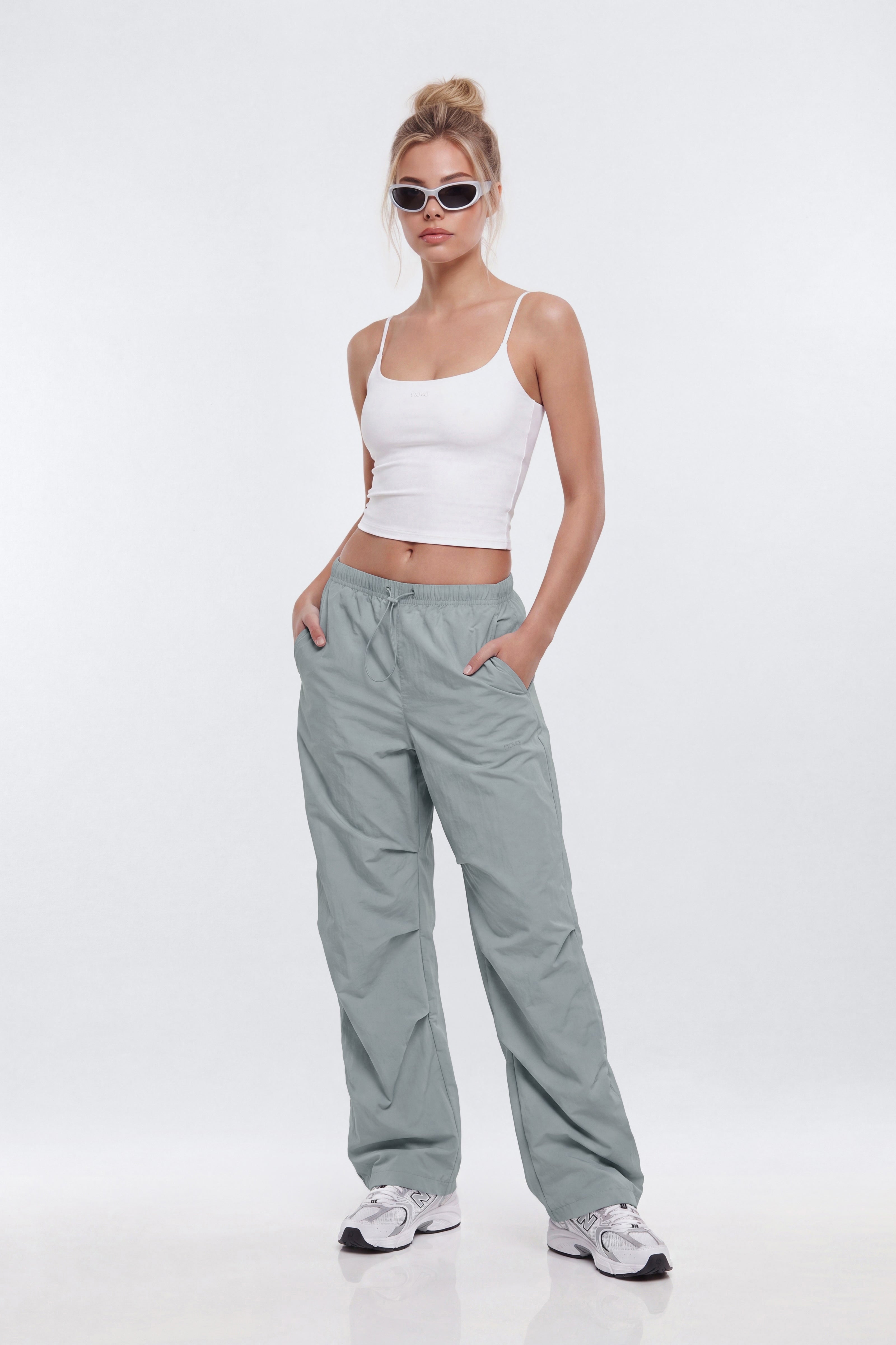 CoreNylon Ruched Adjustable Pants - Steel
