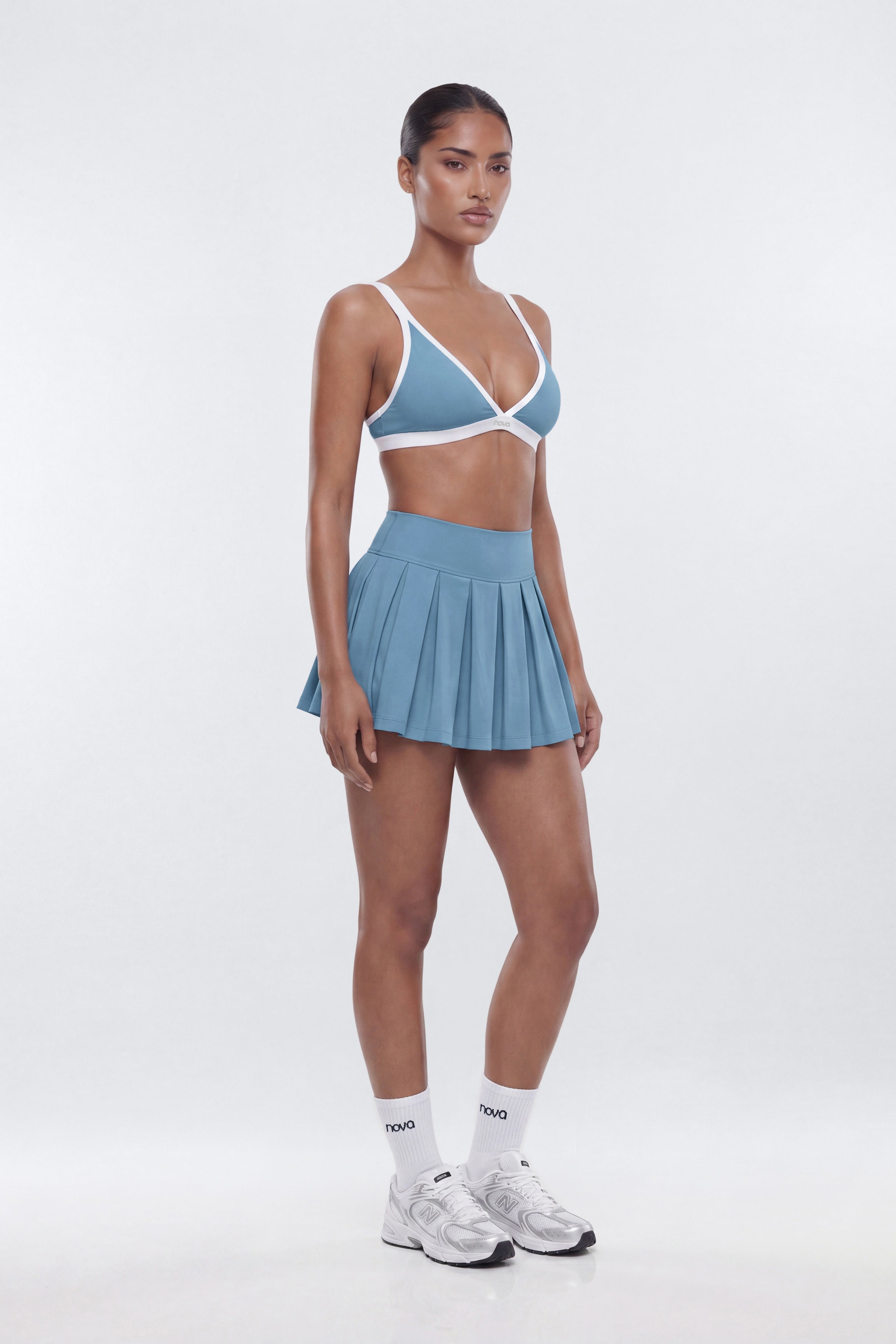 ProStretch™ Triangle Sports Bra - Soft Indigo