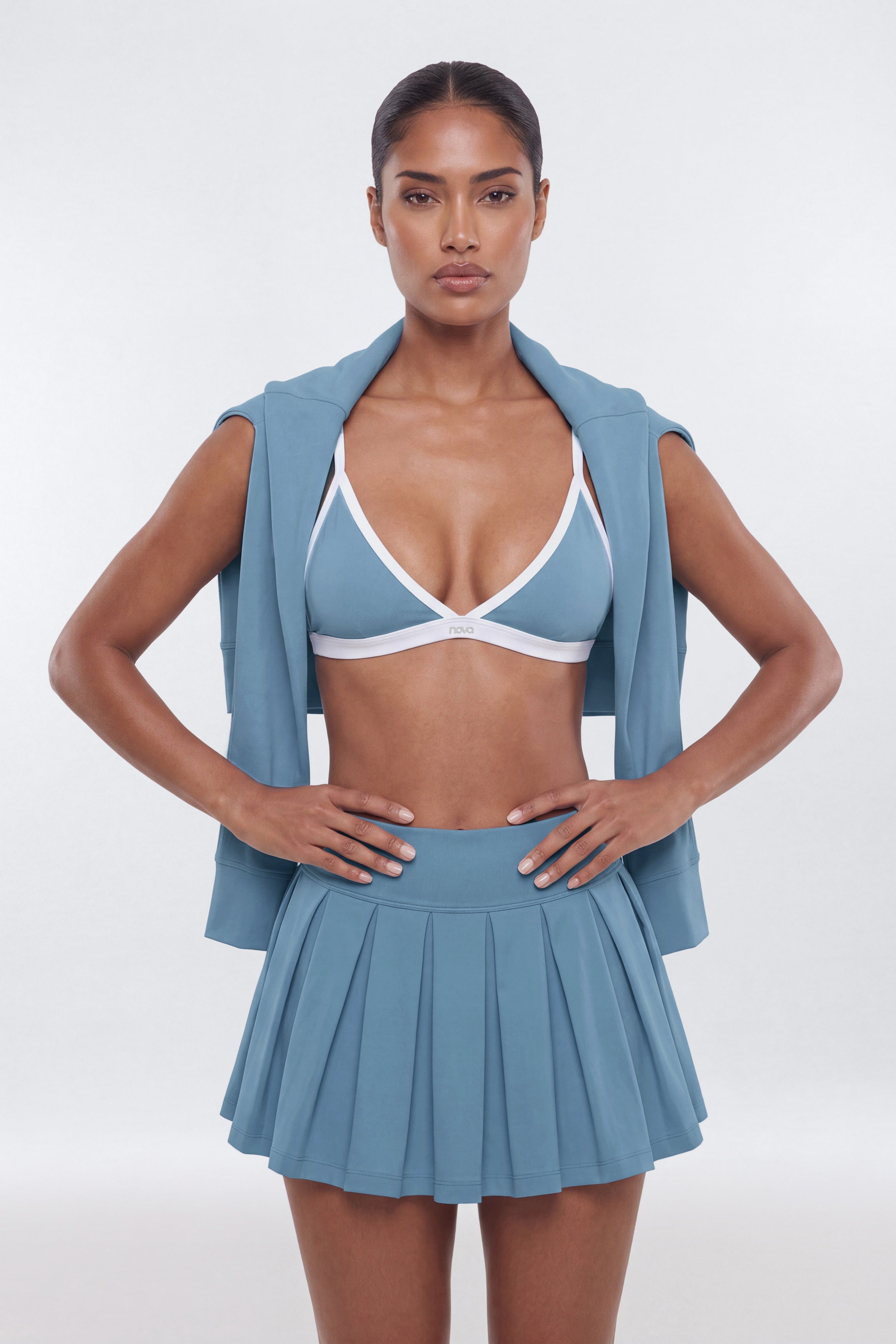 ProStretch™ Triangle Sports Bra - Soft Indigo