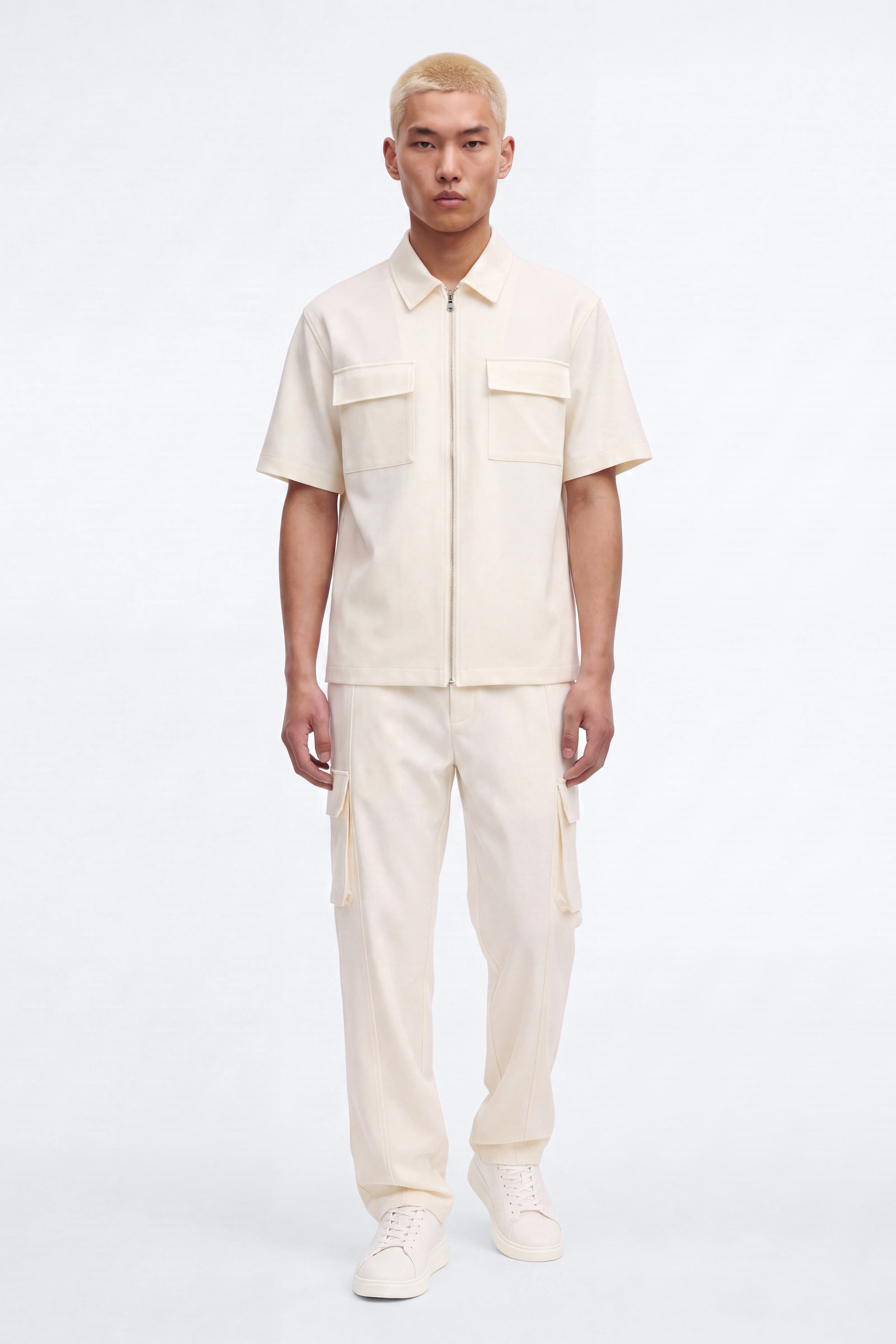 Moderne Cargo Straight Trouser - Cream