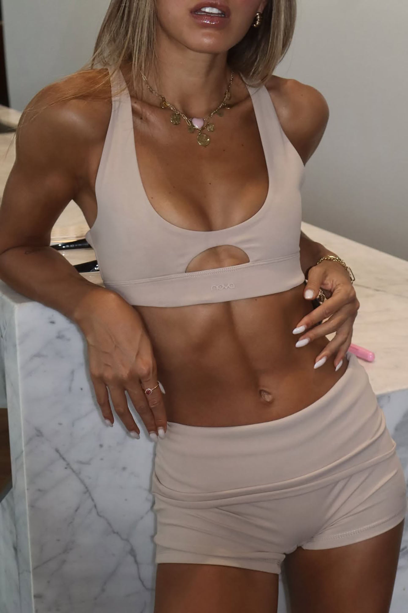 ButterSoft X Back Sports Bra - Stone