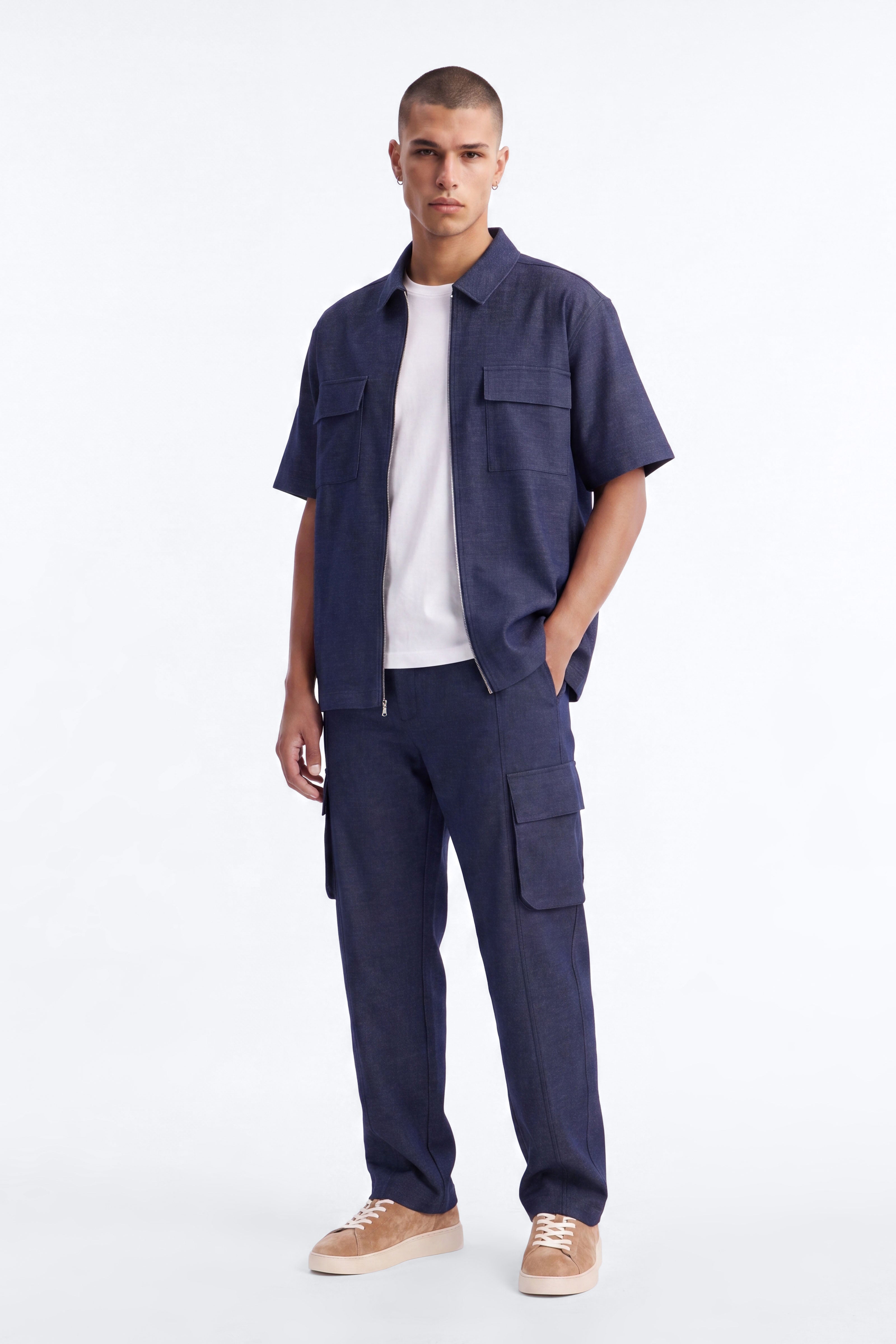 Moderne Cargo Straight Trouser - Navy