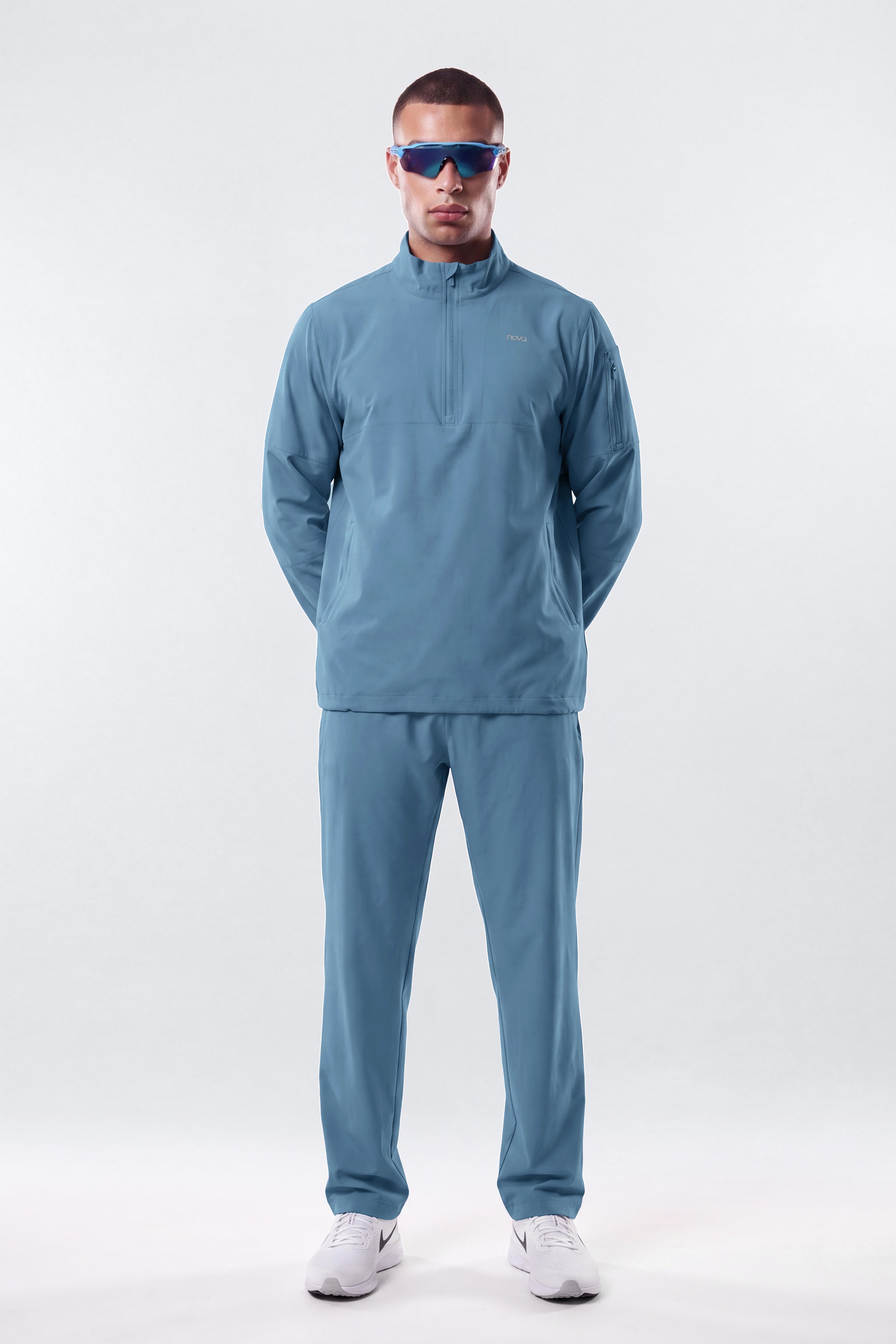 ActiveNylon™ Half Zip Pullover Jacket - Soft Indigo