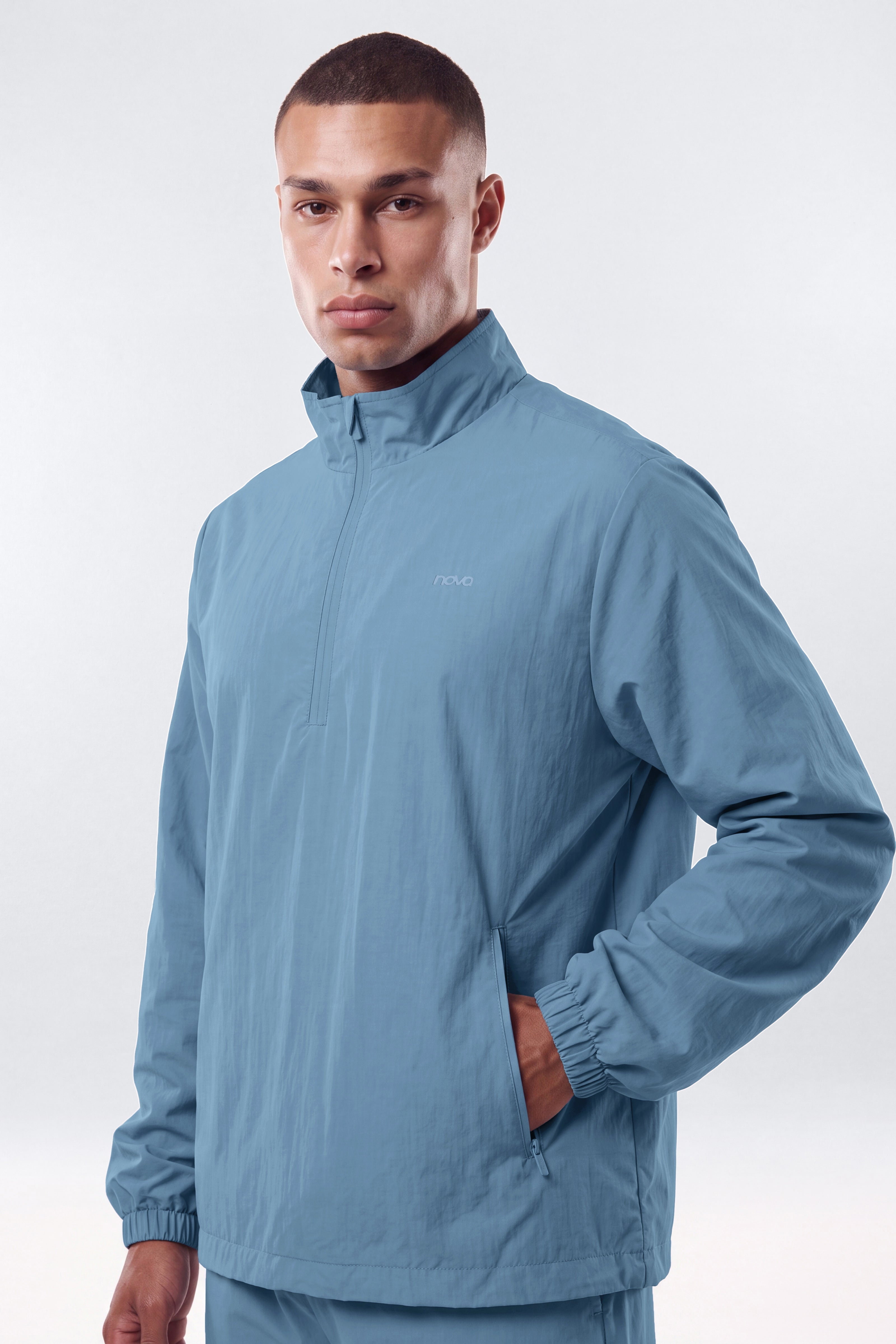 CoreNylon Half Zip Jacket - Soft Indigo