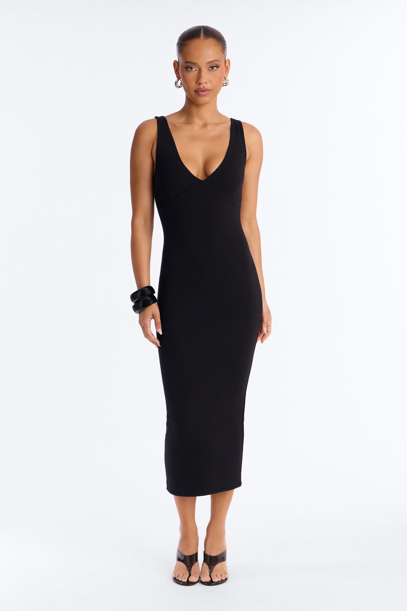 Jordan Premium Modal Midi Dress - Black