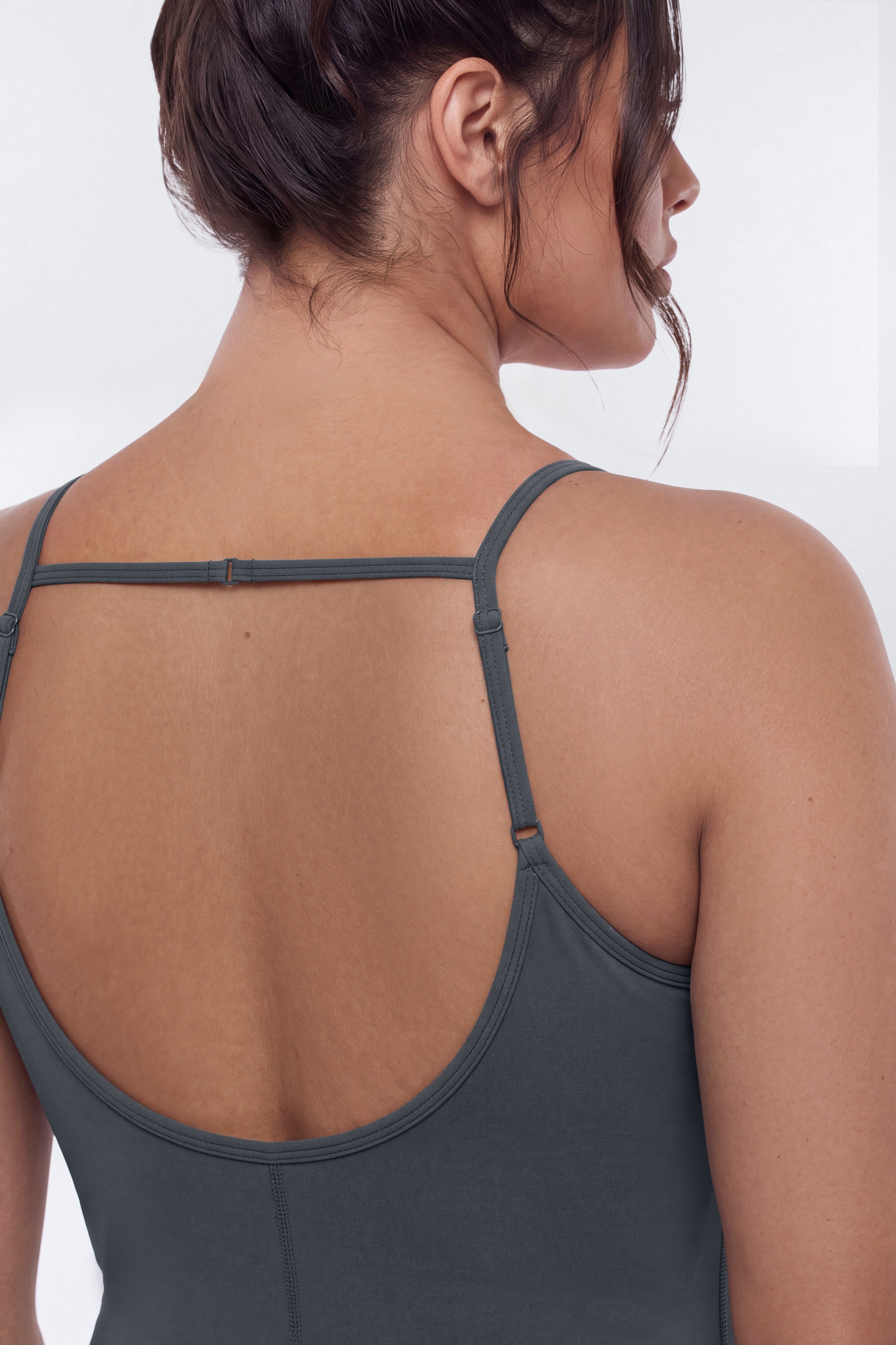 CloudForm™ 17″ Scoop Neck Capri Jumpsuit - Carbon