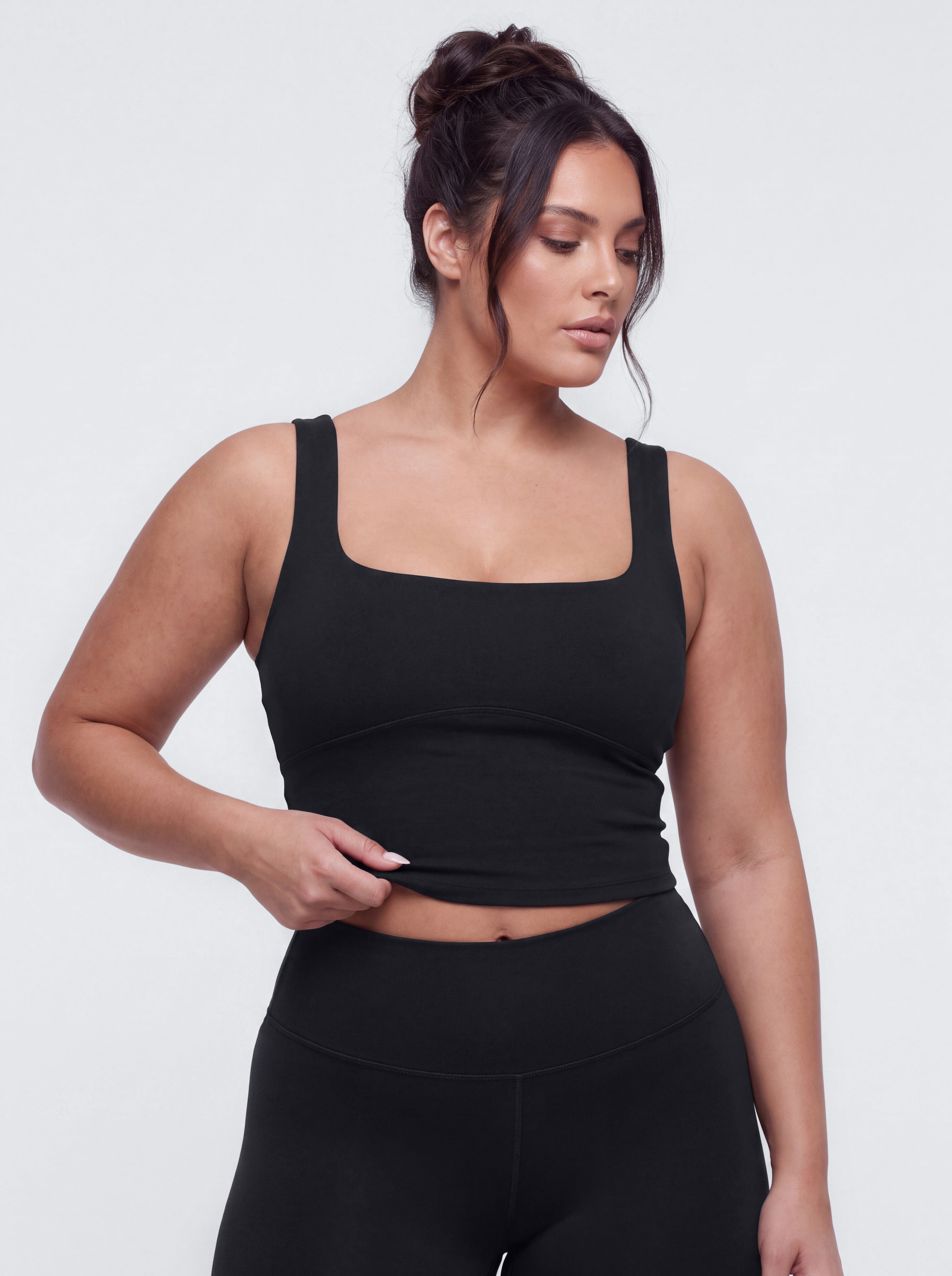 CloudForm™ Cut Out Back Sport Tank - Black