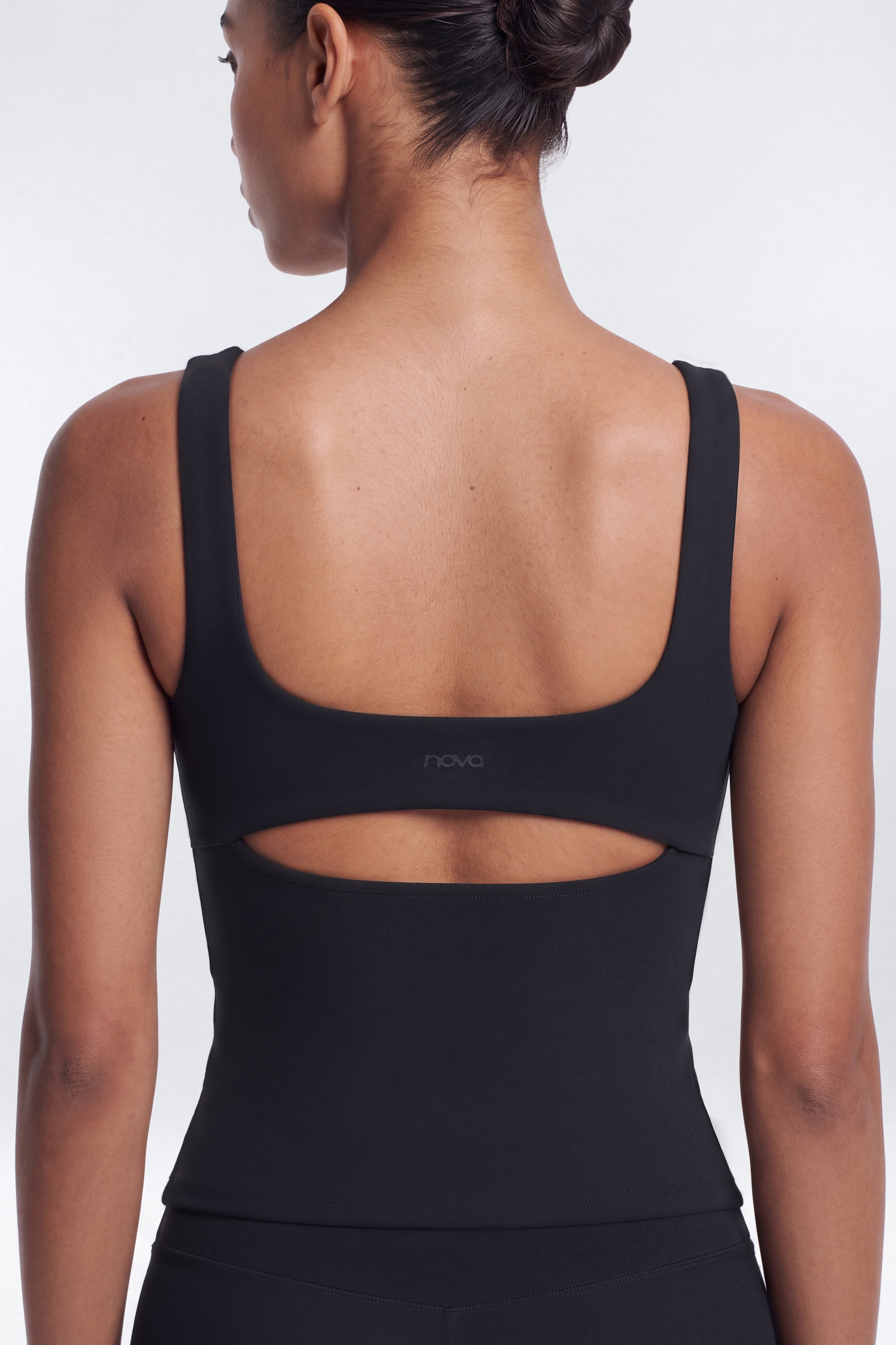 CloudForm™ Cut Out Back Sport Tank - Black