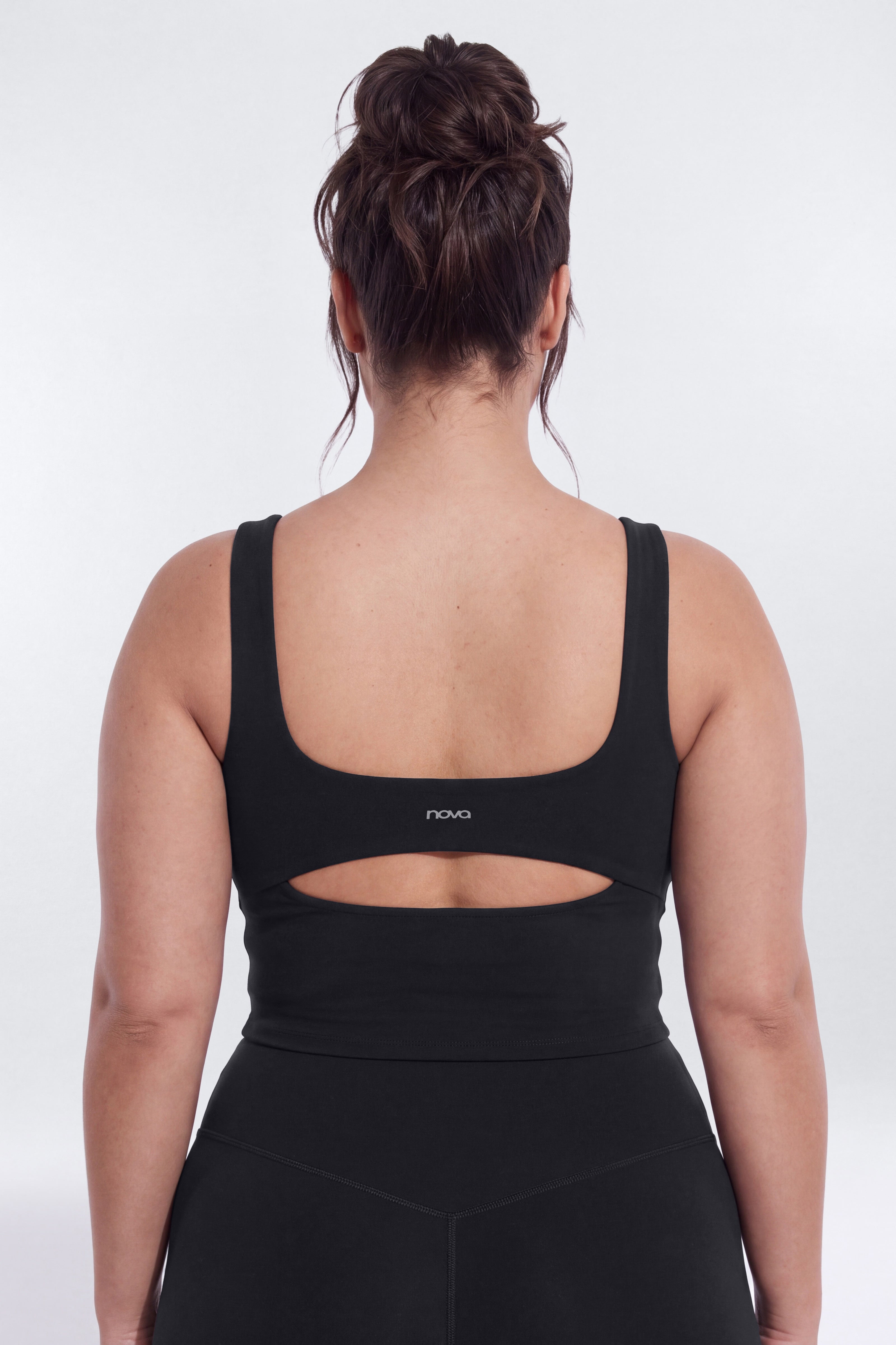 CloudForm™ Cut Out Back Sport Tank - Black