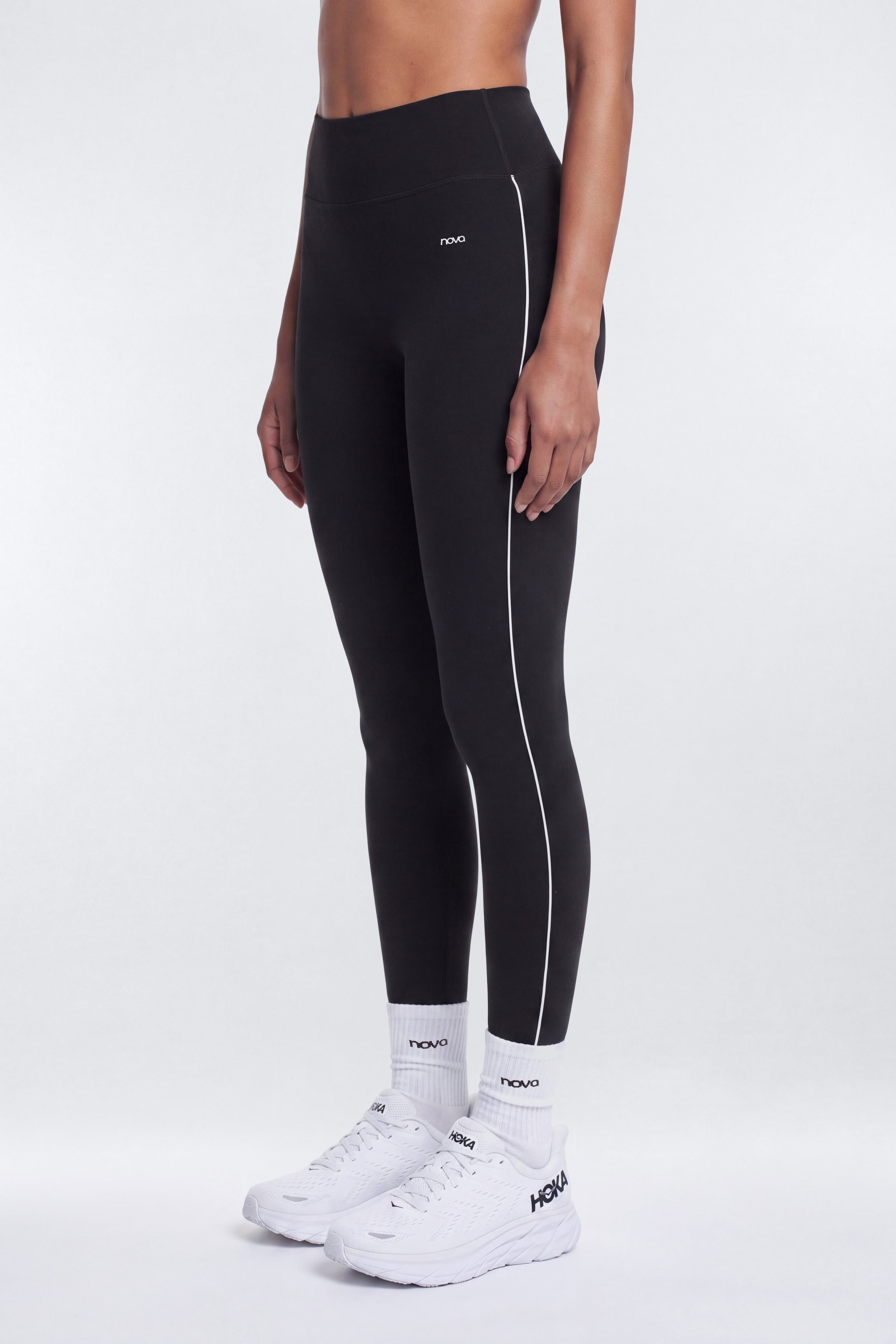 ProStretch™ 28″ Contrast Trim Legging - Black/White