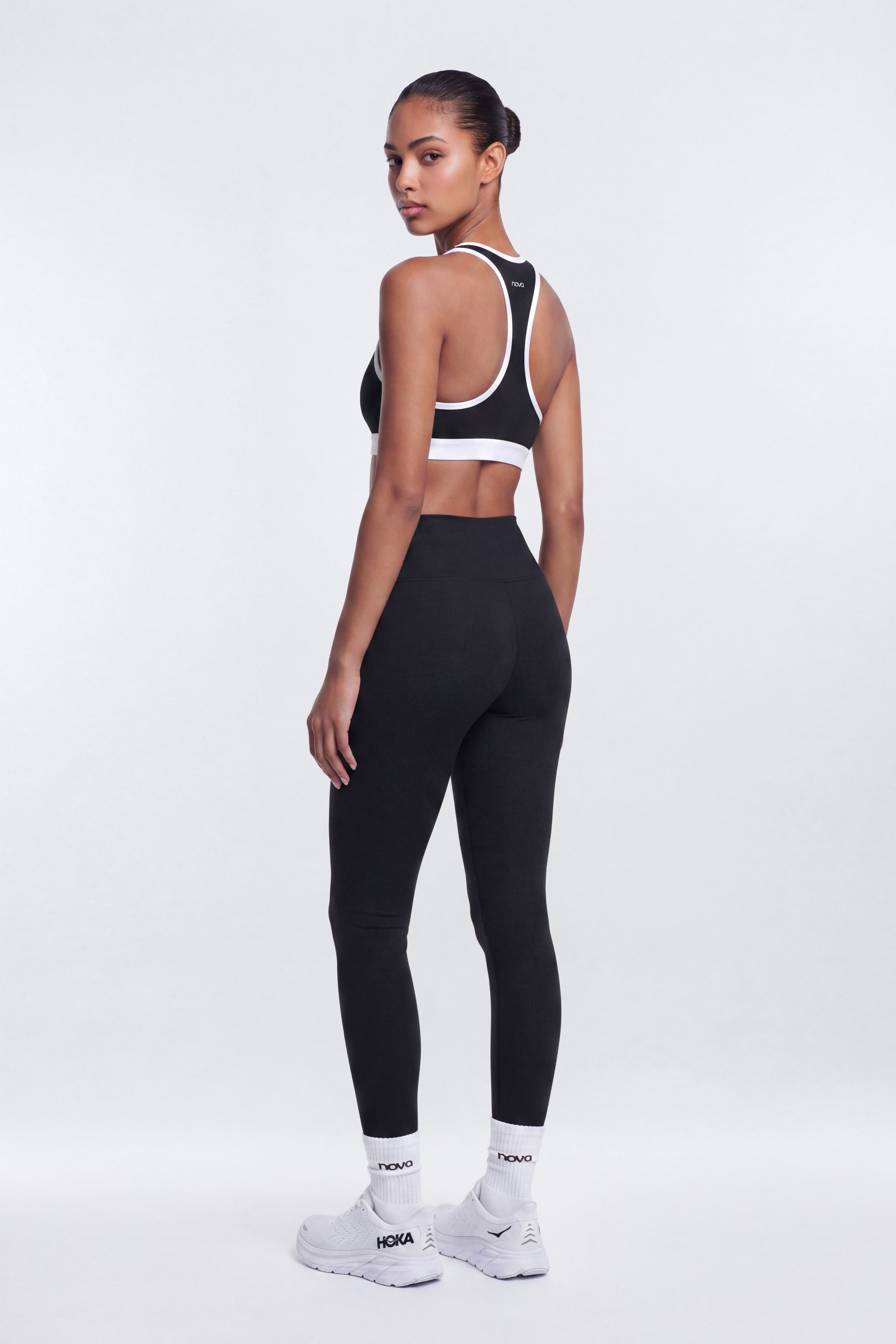 ProStretch™ 28″ Contrast Trim Legging - Black/White