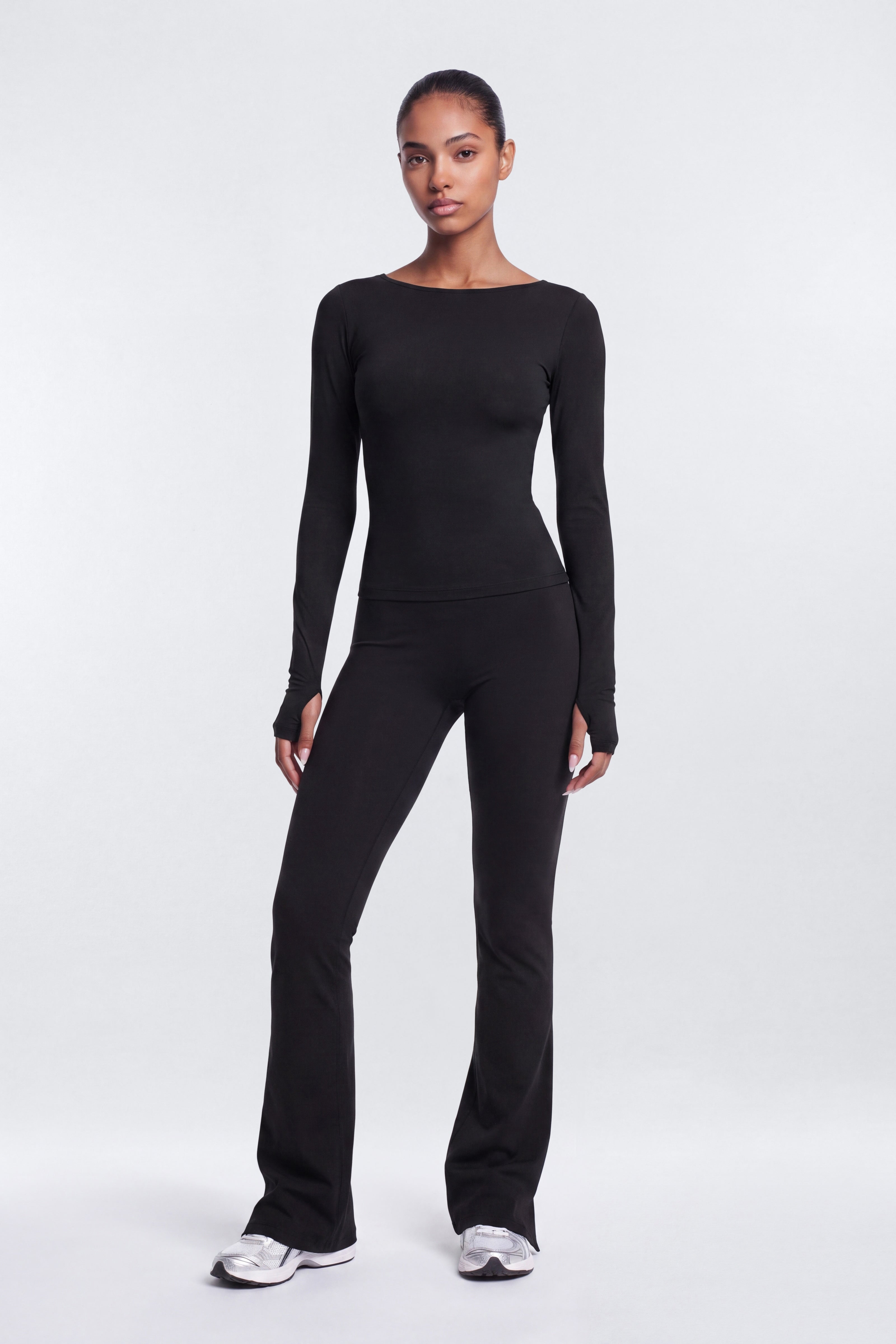 Active Sport Mesh Layering Top - Black