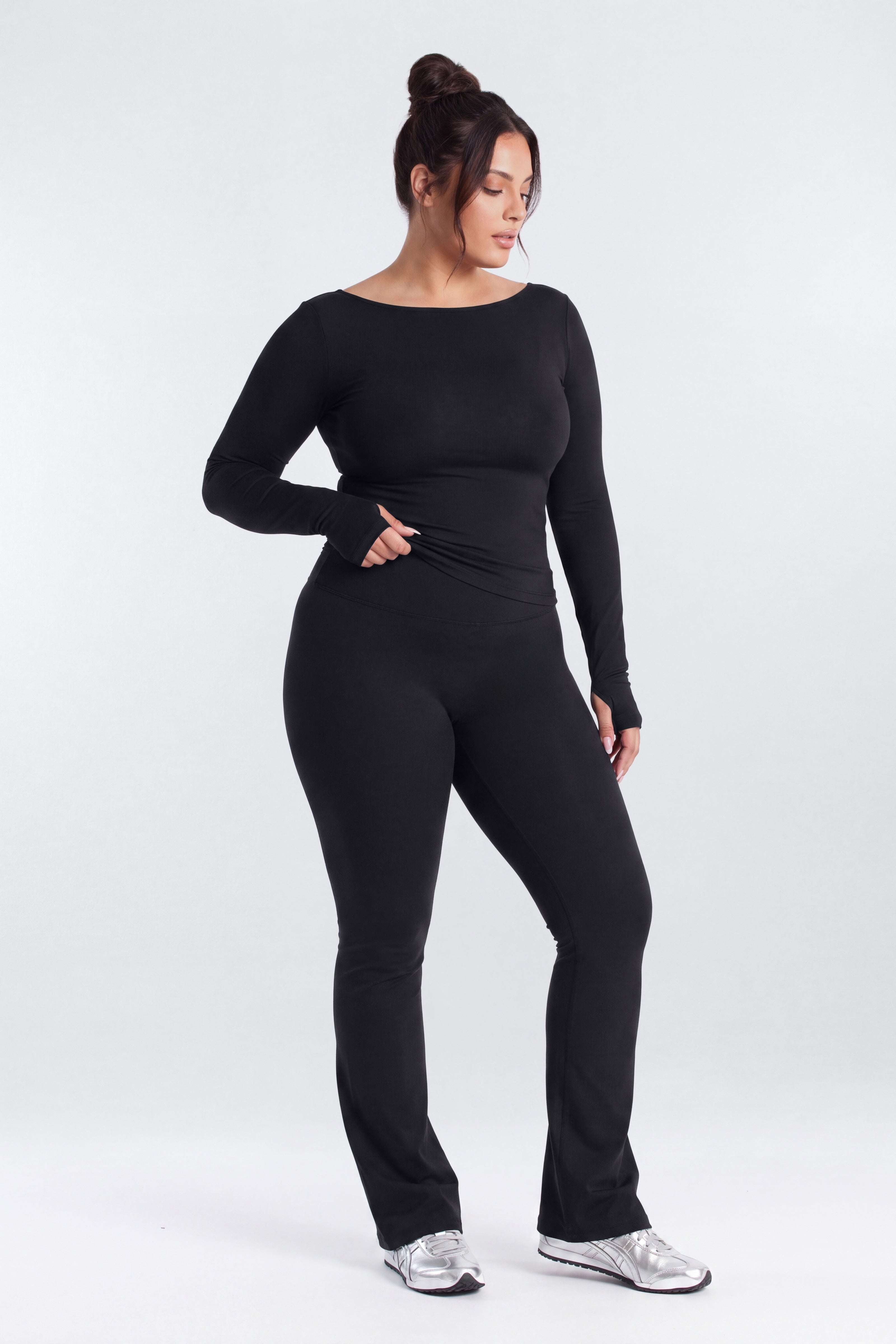 Active Sport Mesh Layering Top - Black