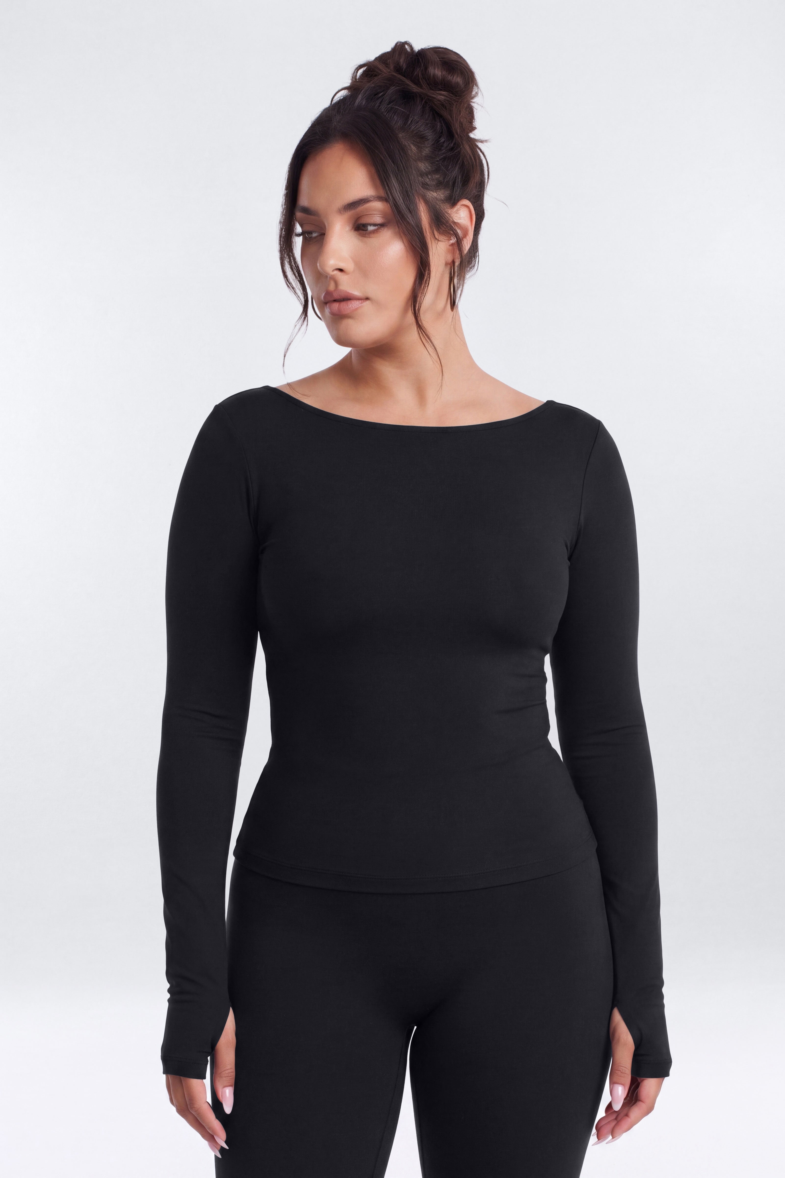 Active Sport Mesh Layering Top - Black