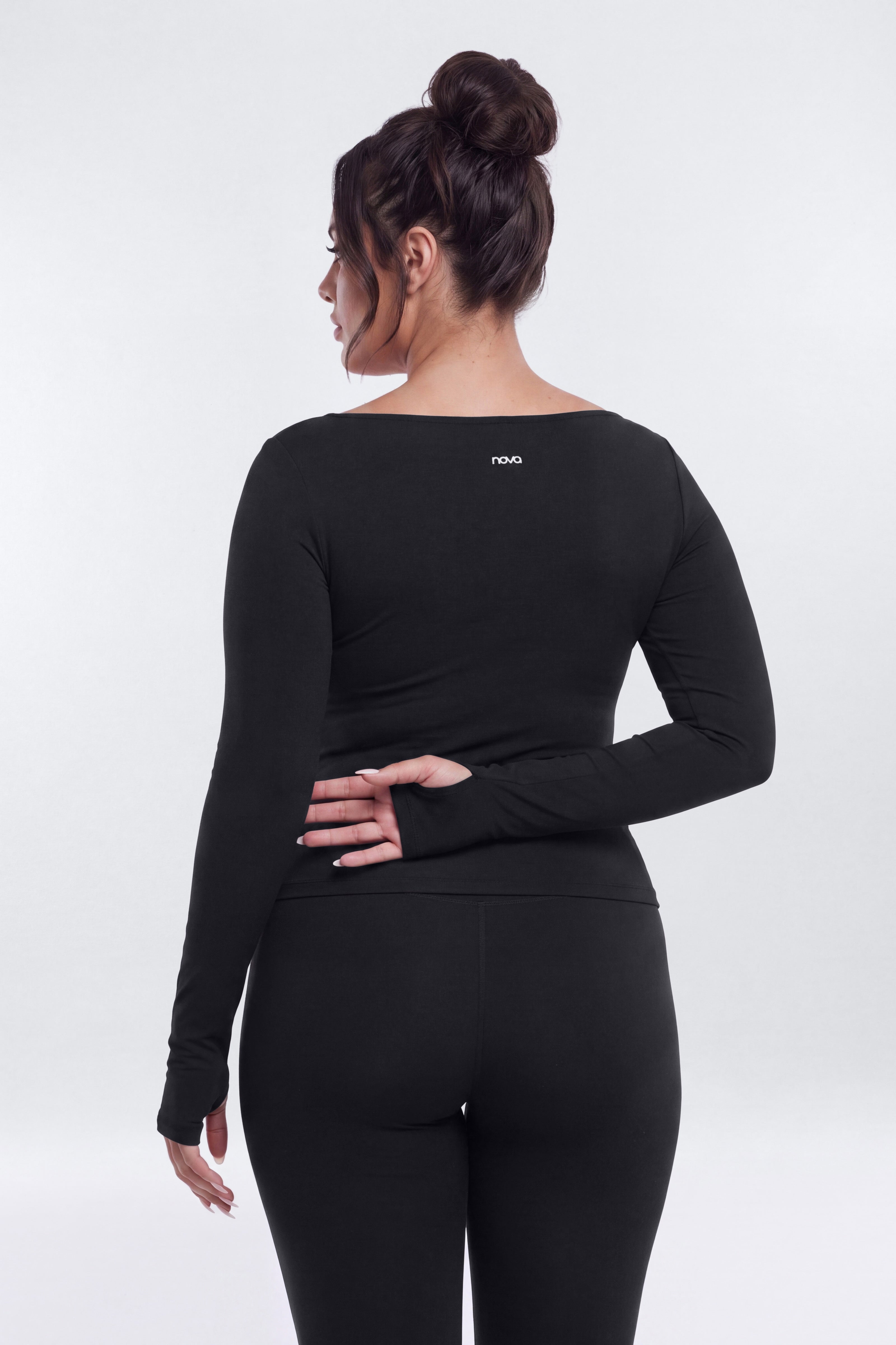 Active Sport Mesh Layering Top - Black
