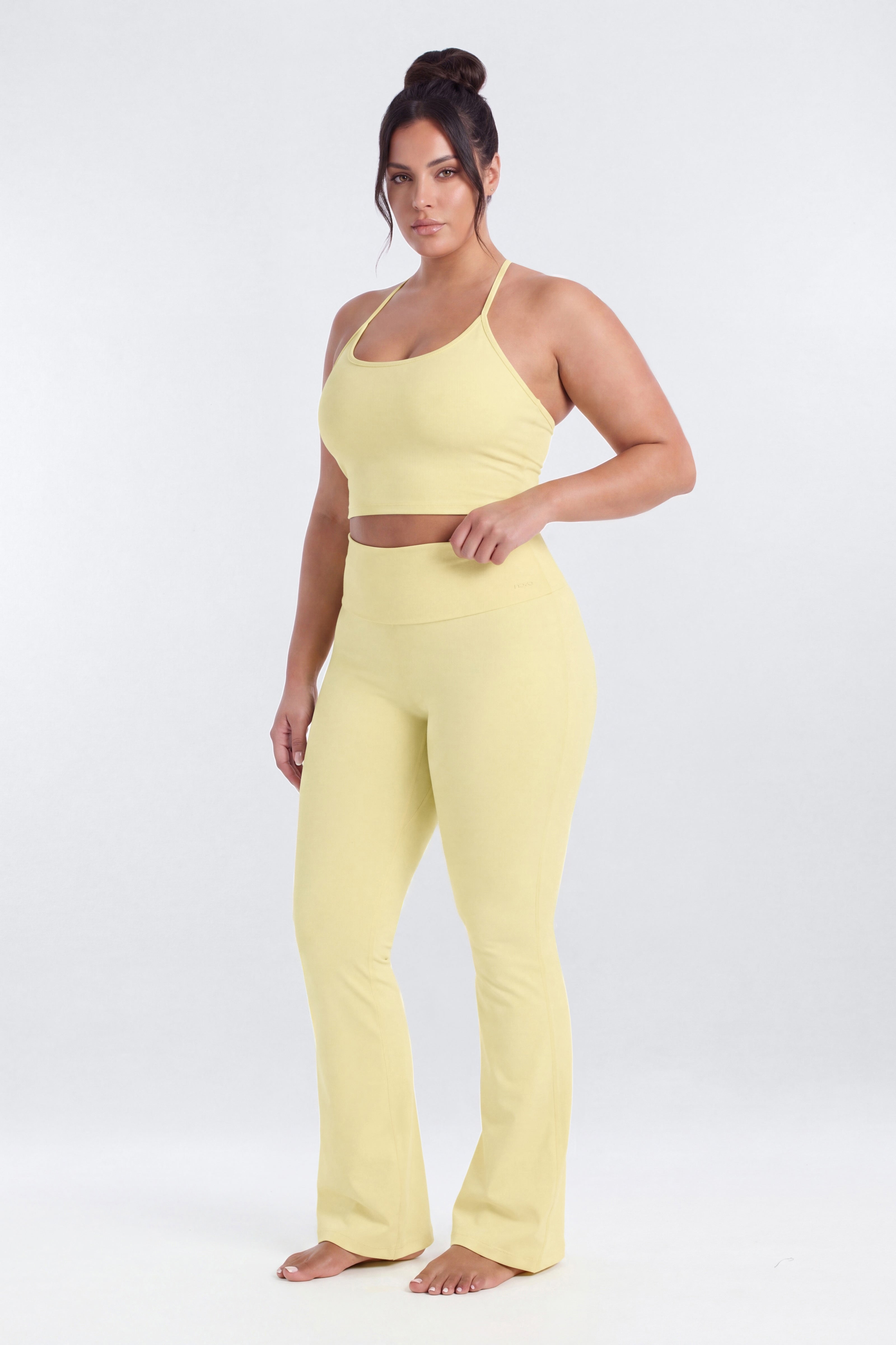 ButterSoft 33″ Low Rise Foldover Flare Legging - Soft Yellow