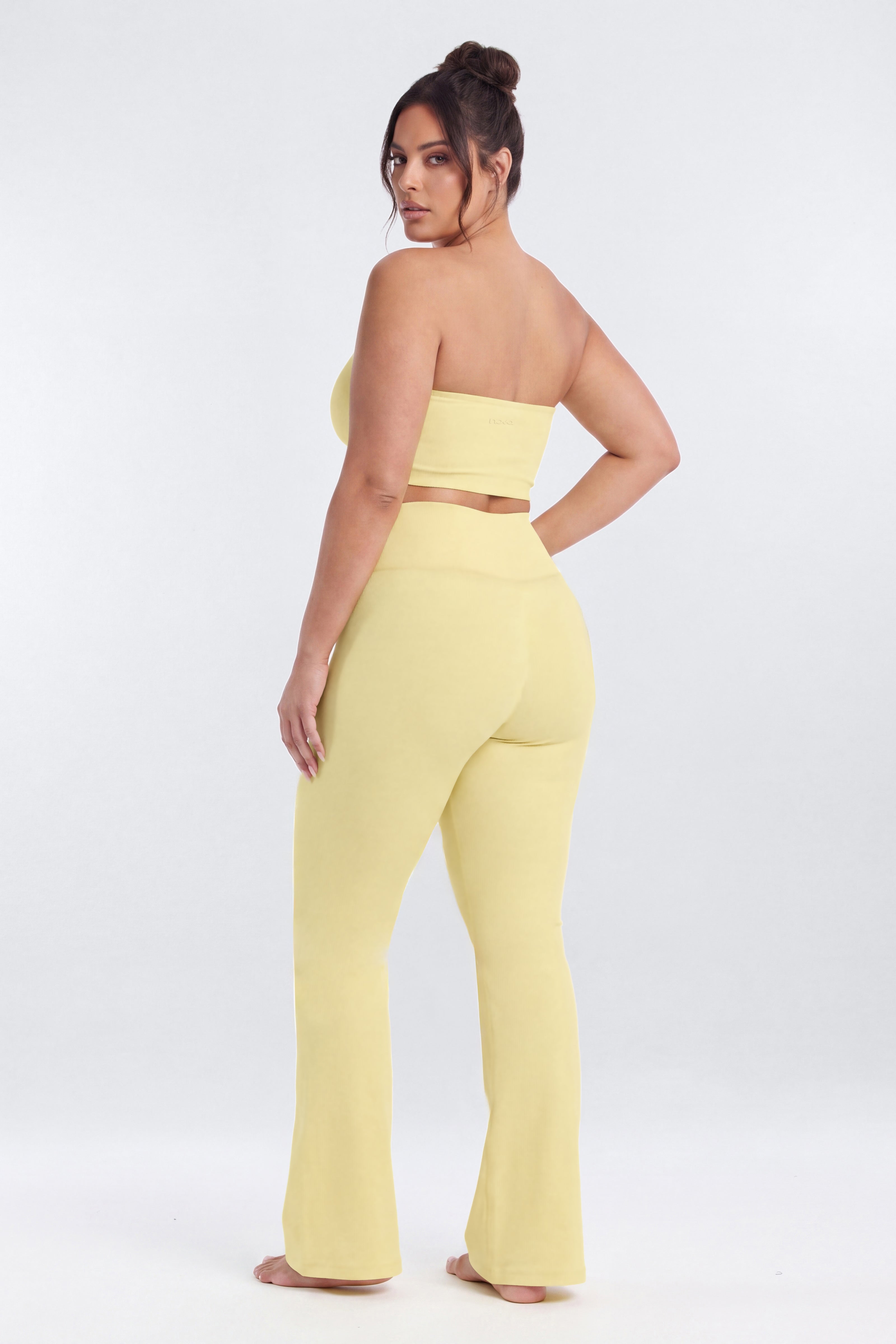 ButterSoft 33″ Low Rise Foldover Flare Legging - Soft Yellow