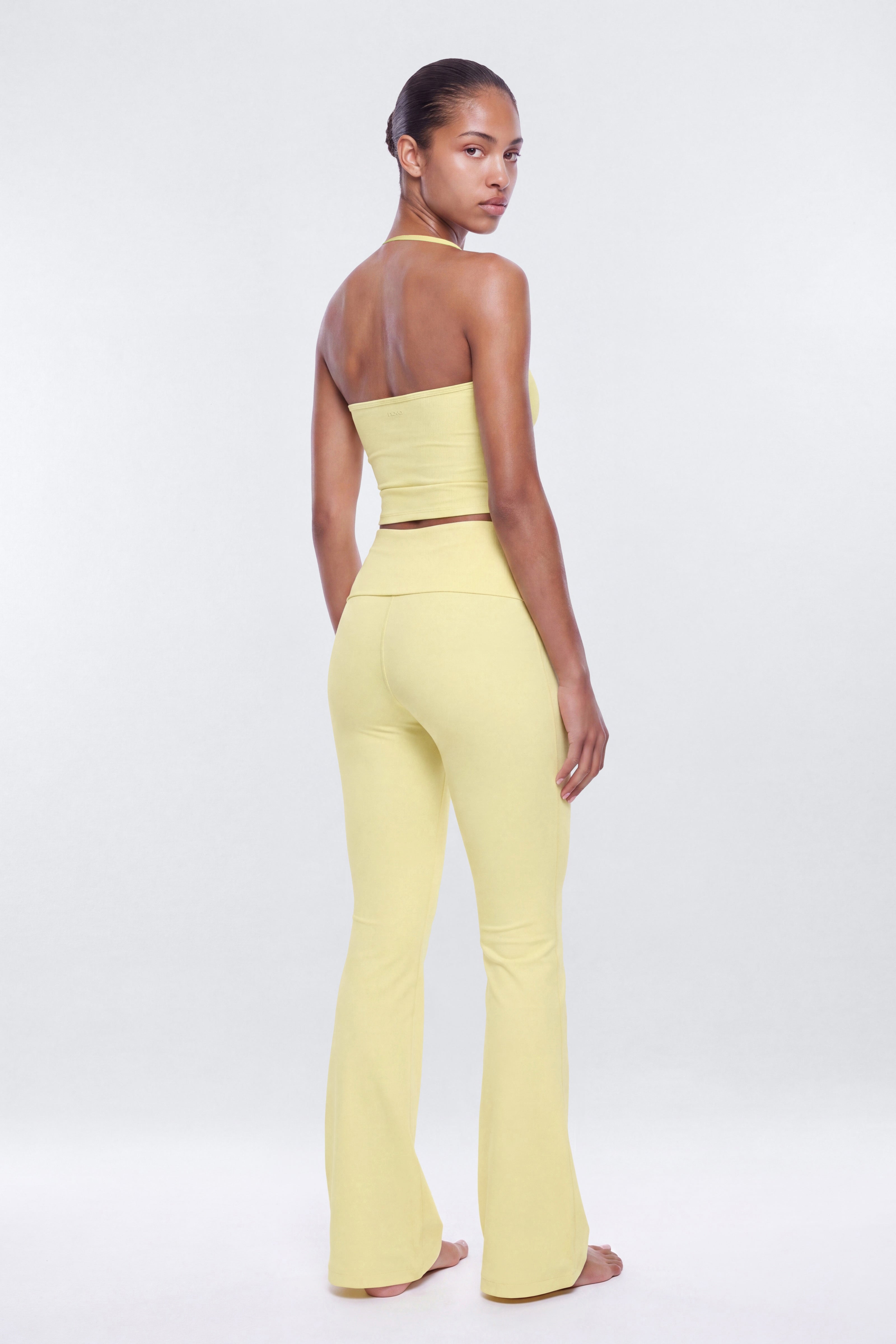 ButterSoft 33″ Low Rise Foldover Flare Legging - Soft Yellow