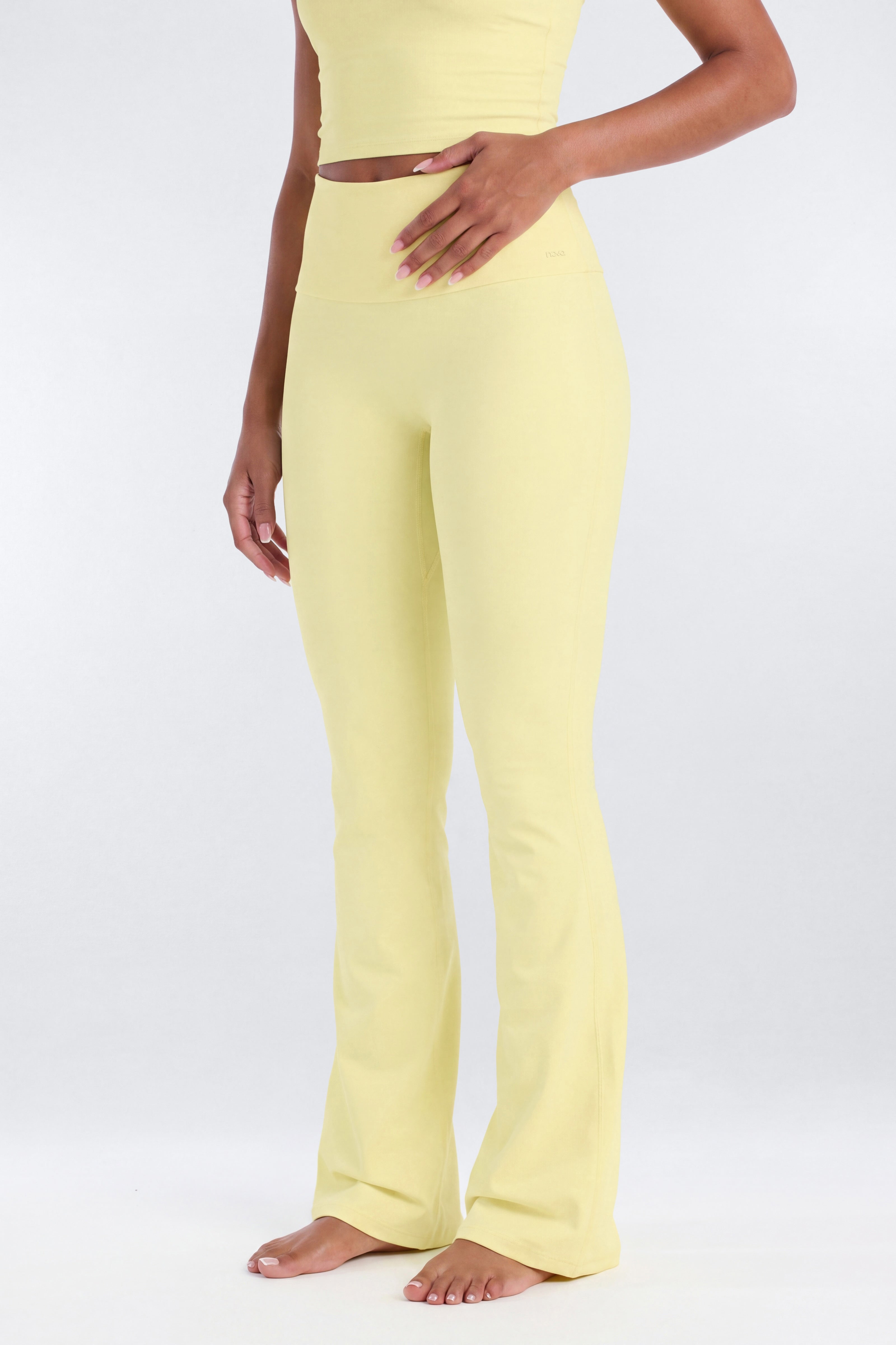 ButterSoft 33″ Low Rise Foldover Flare Legging - Soft Yellow