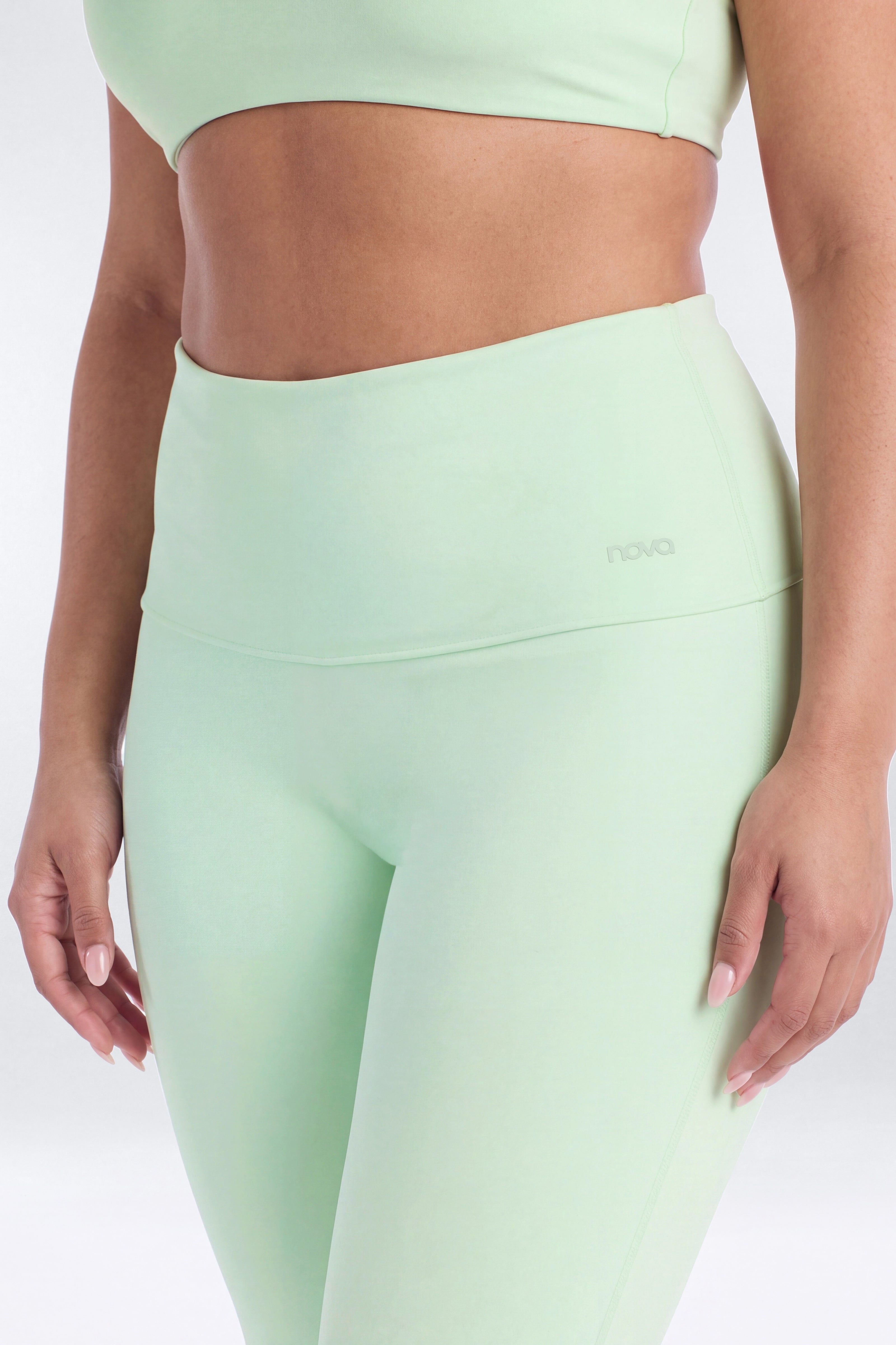ButterSoft 33″ Low Rise Foldover Flare Legging - Cool Mint