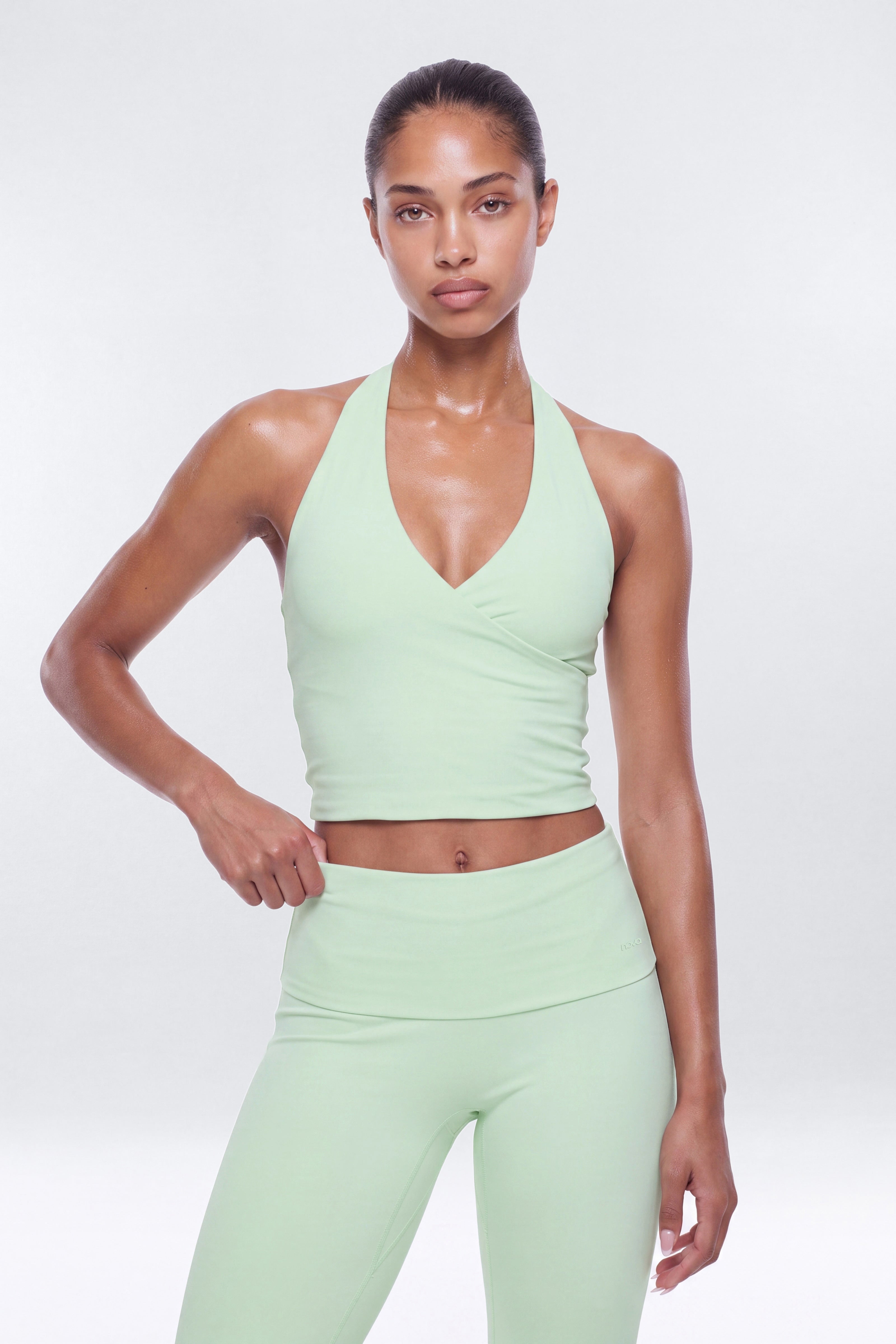 ButterSoft 33″ Low Rise Foldover Flare Legging - Cool Mint