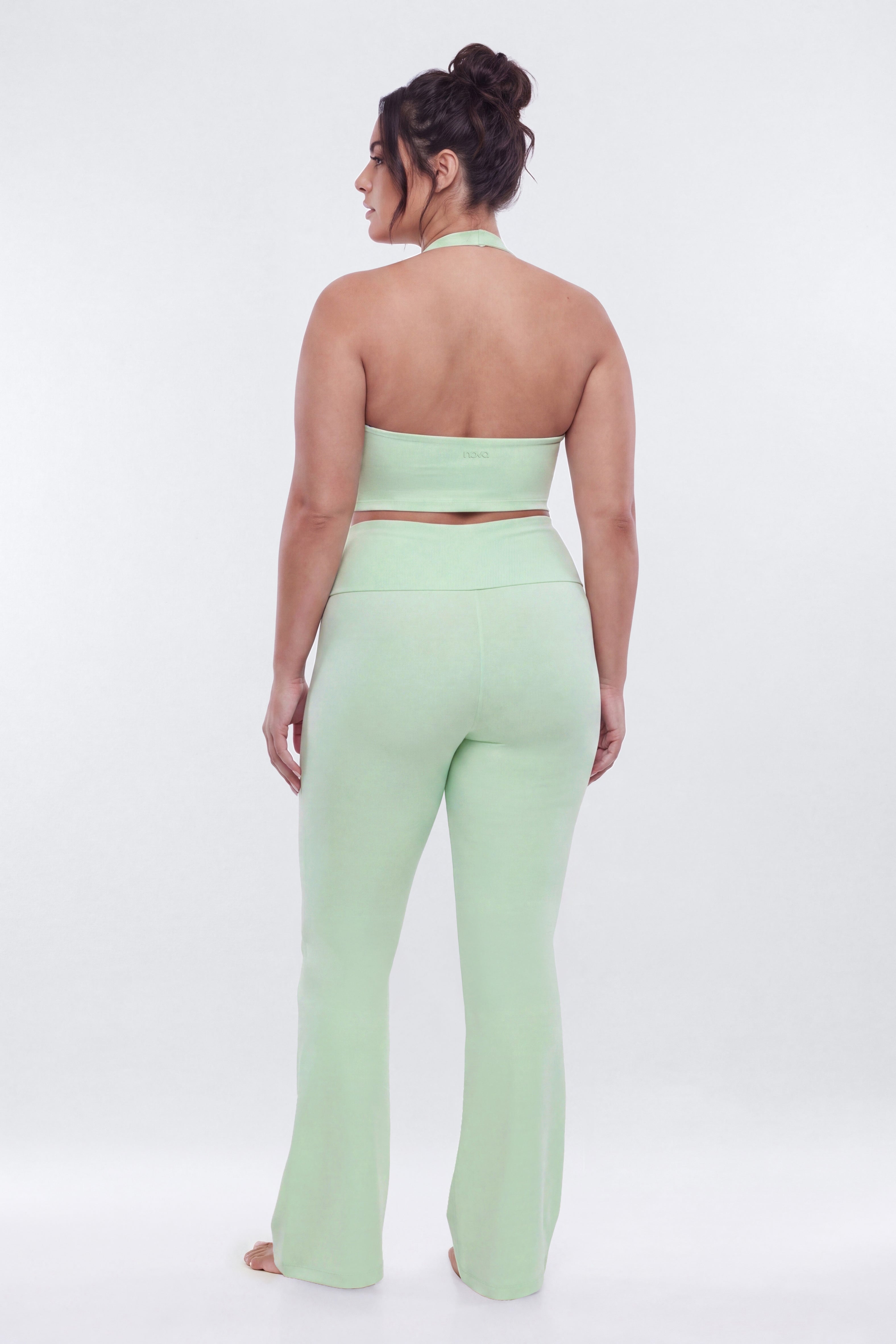ButterSoft 33″ Low Rise Foldover Flare Legging - Cool Mint