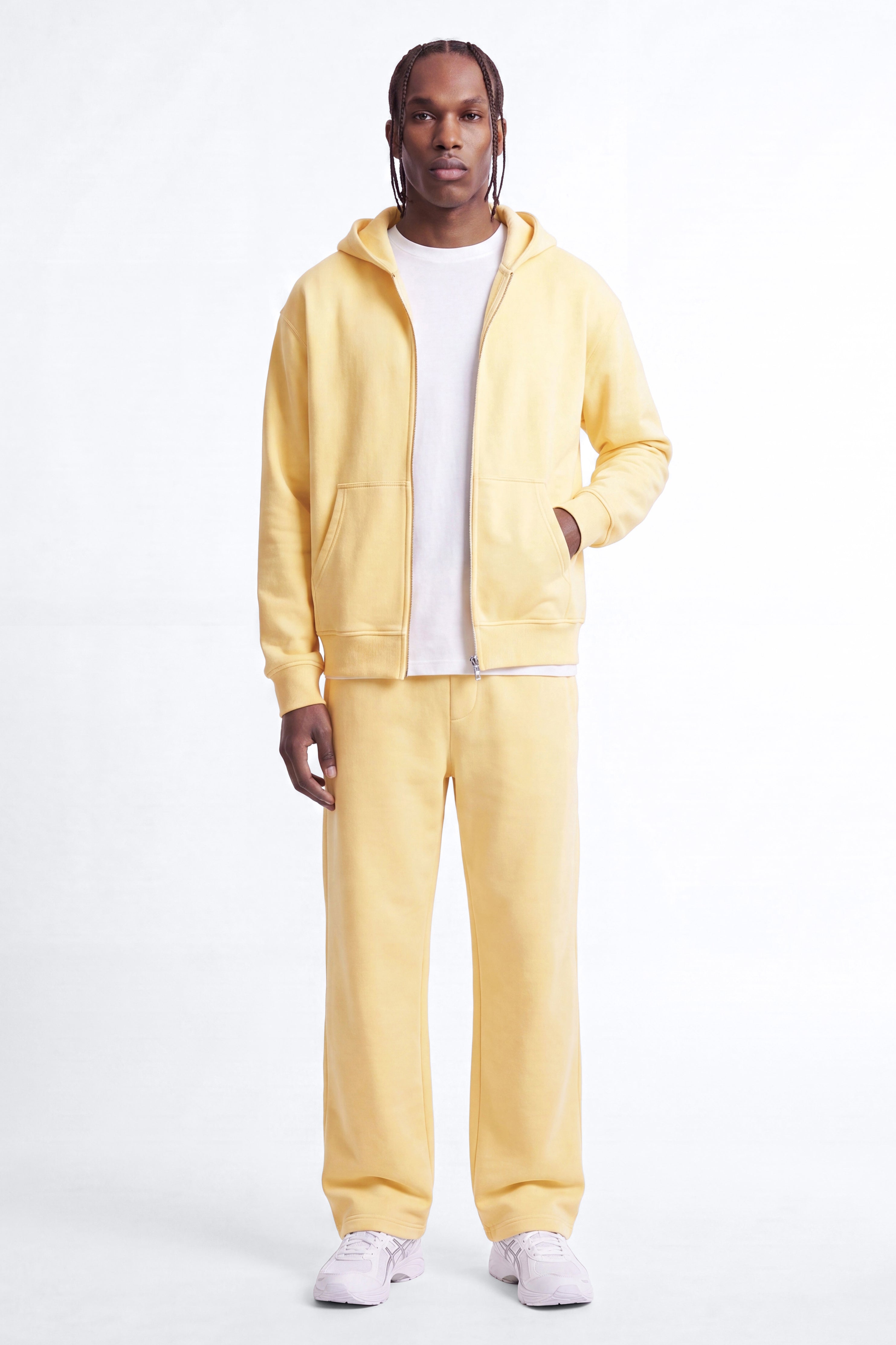 410 Oversized Zip Hoodie - Butter Yellow