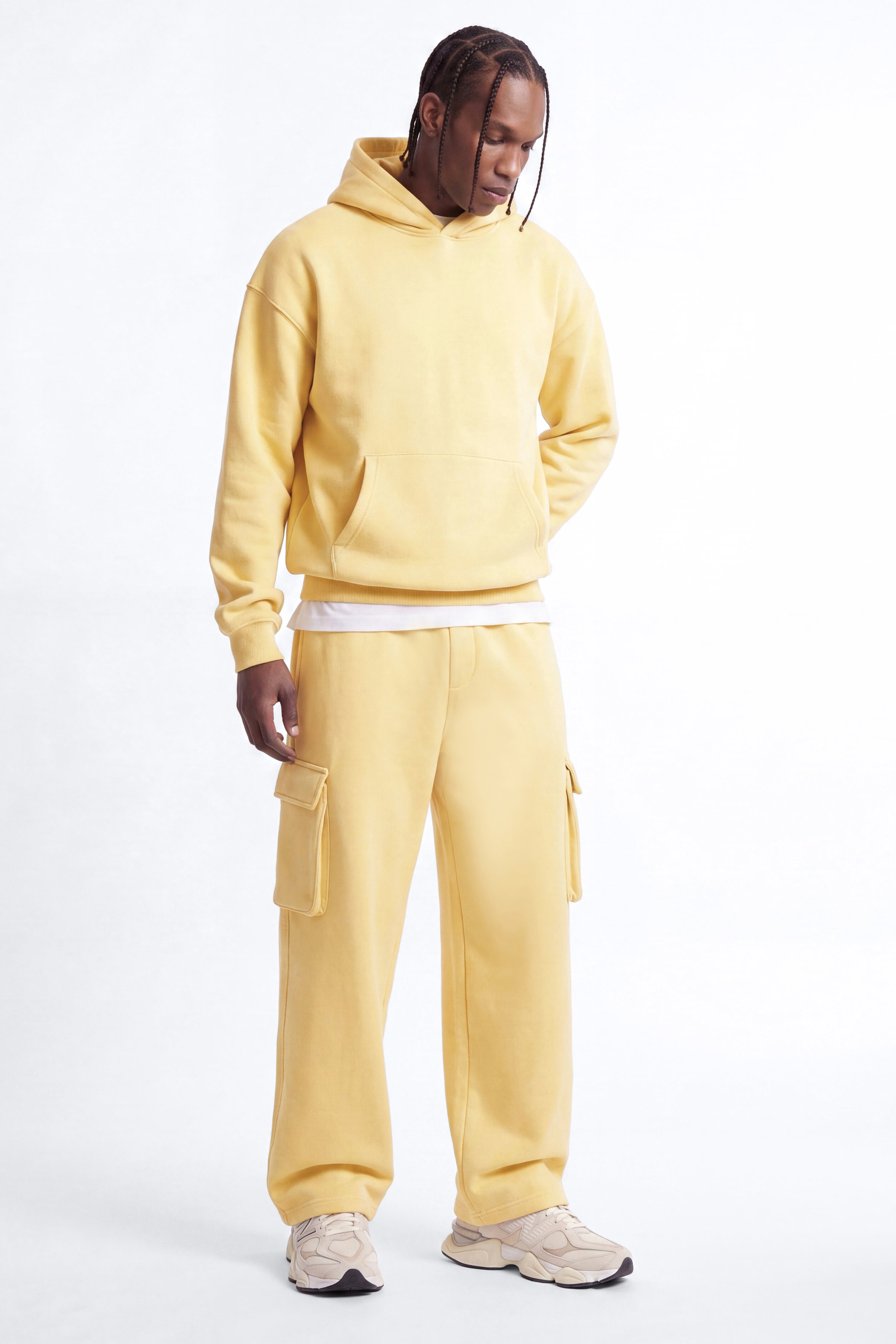 410 Baggy Cargo Sweatpants - Butter Yellow
