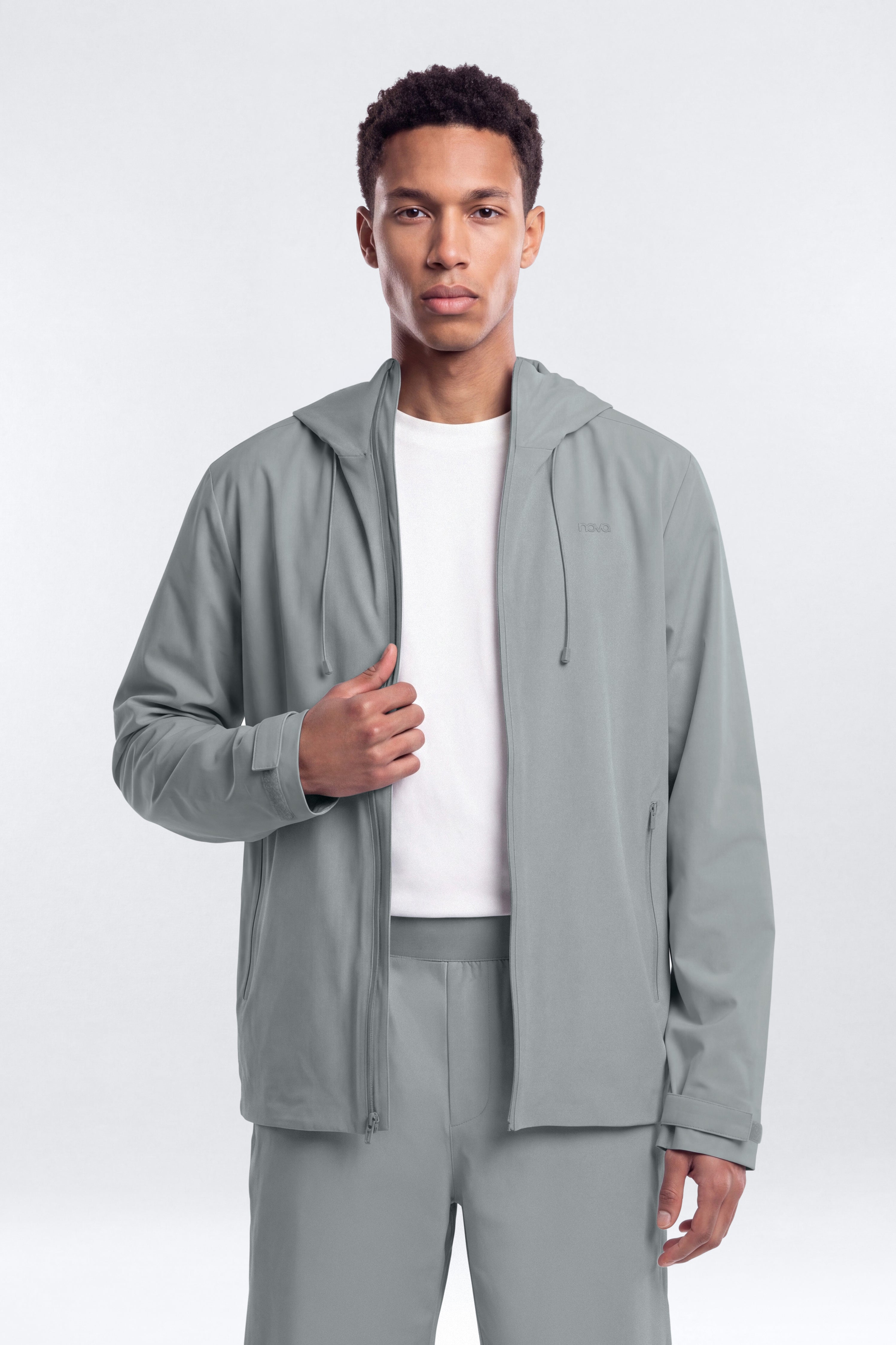 ActiveNylon™ Full Zip Hooded Jacket - Steel