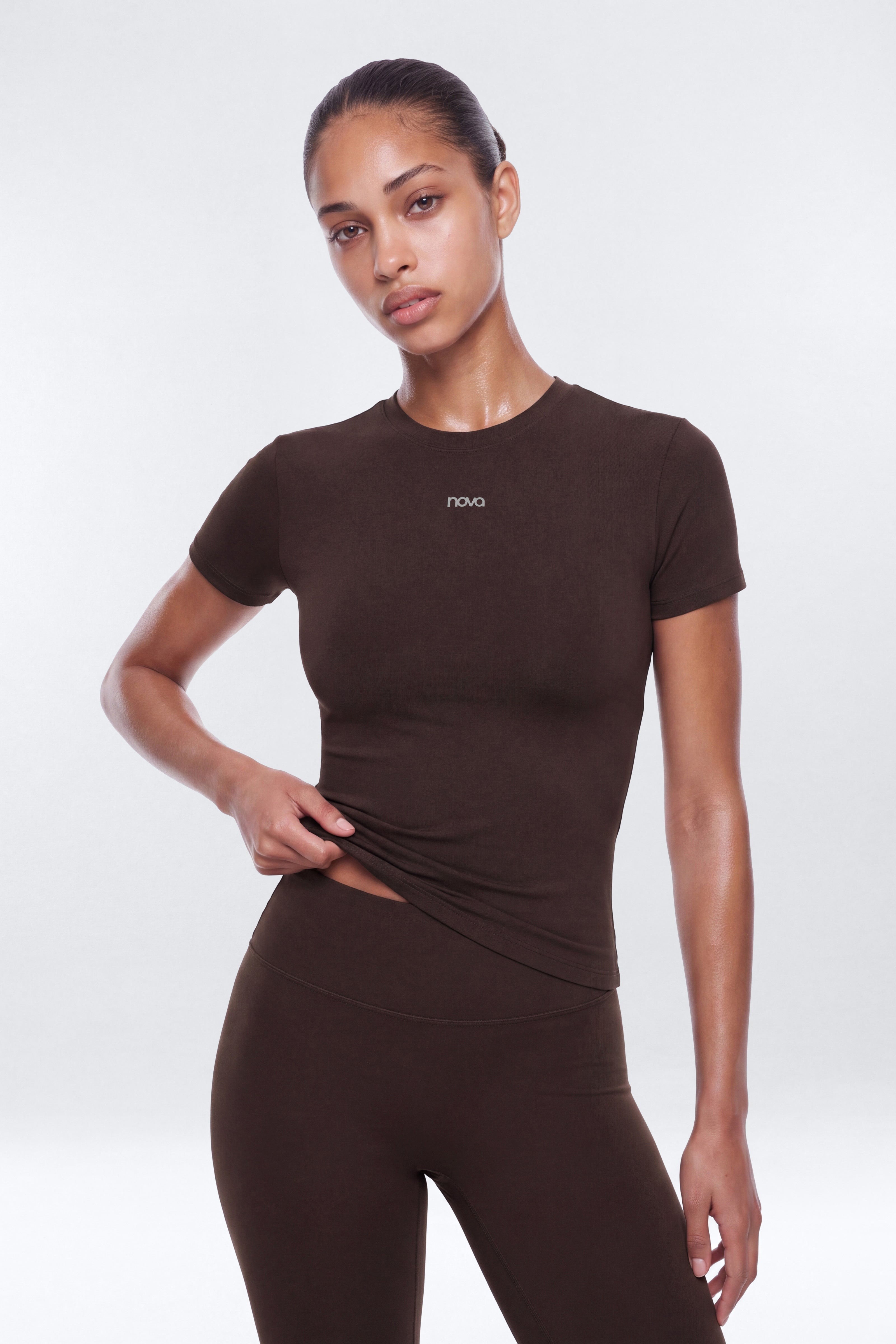 ProStretch™ Short Sleeve Sports Top - Espresso