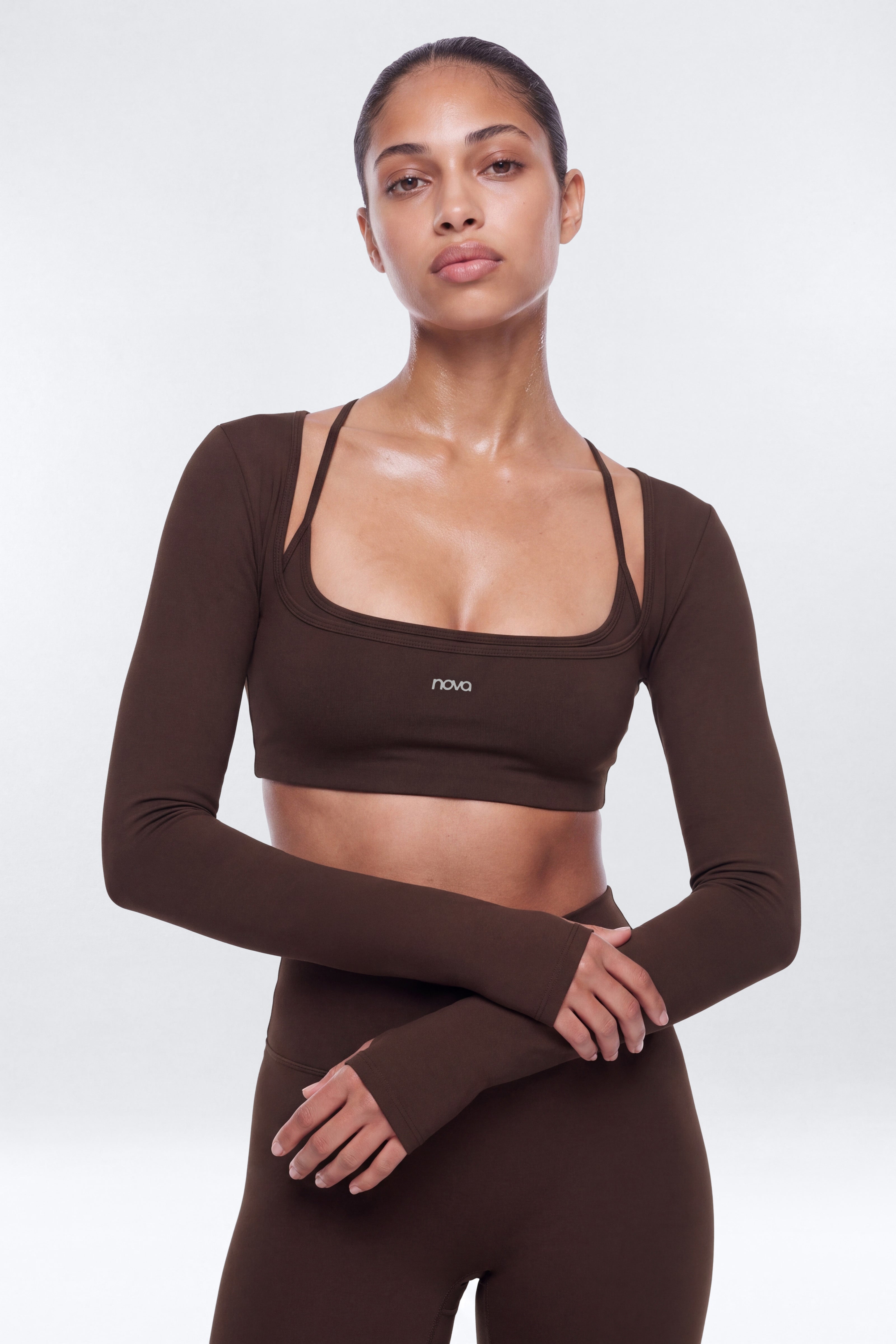 ProStretch™ Long Sleeve Sports Top - Espresso