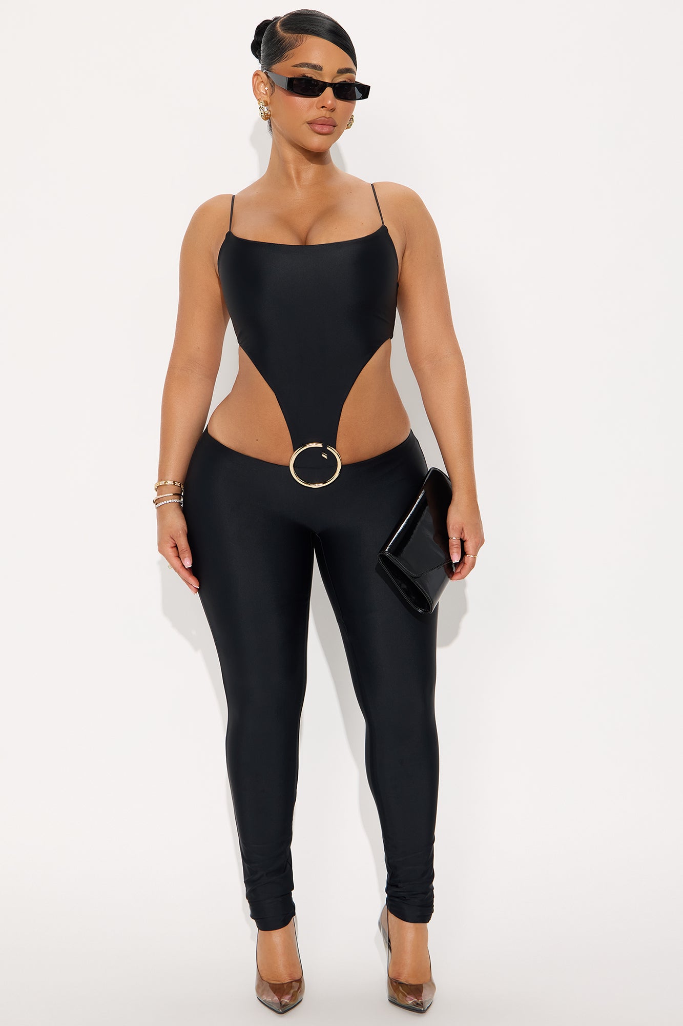 Maren Form Double Lined Jumpsuit - Black