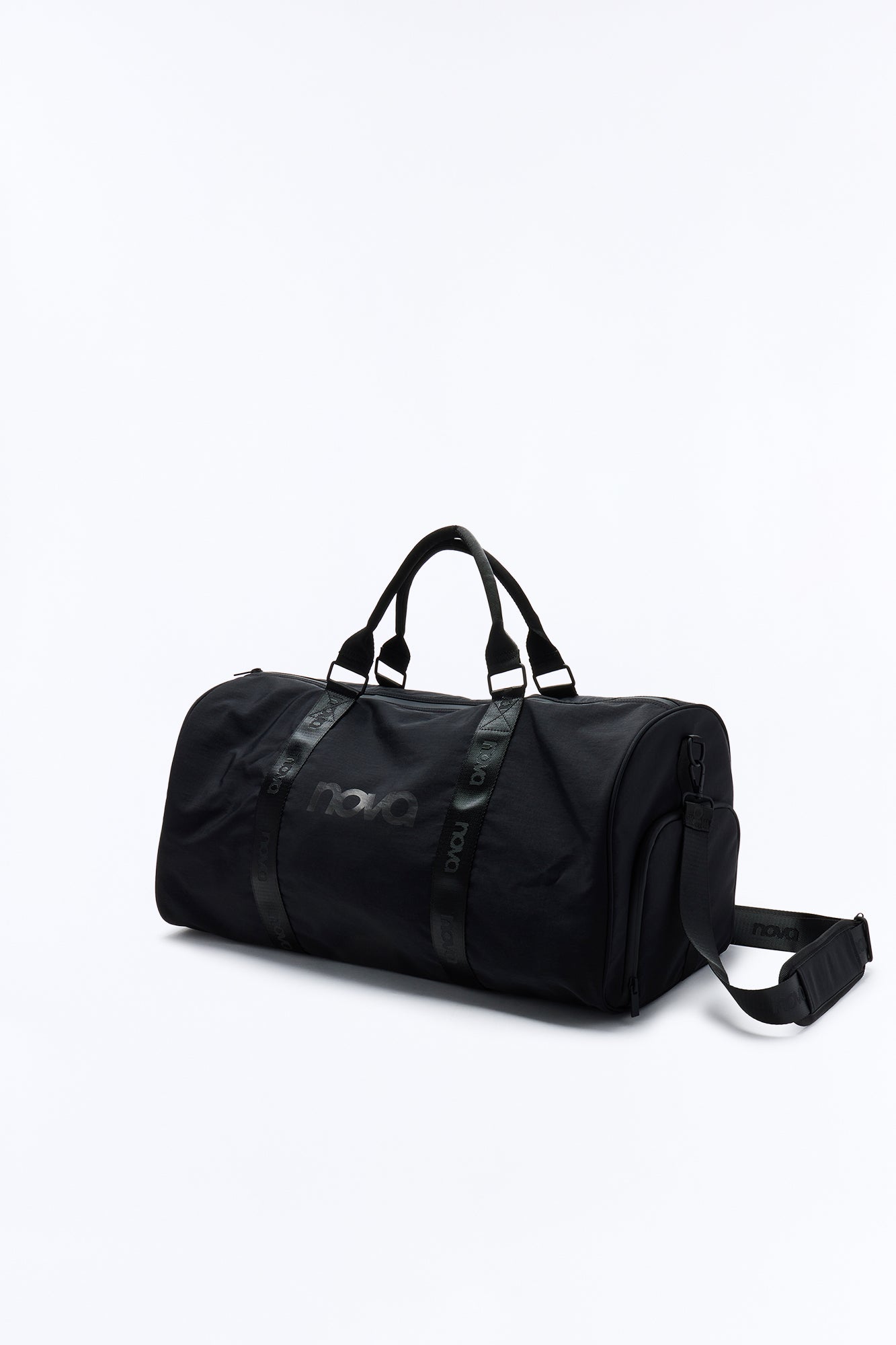 Nova Nylon Gym Duffel Bag - Black