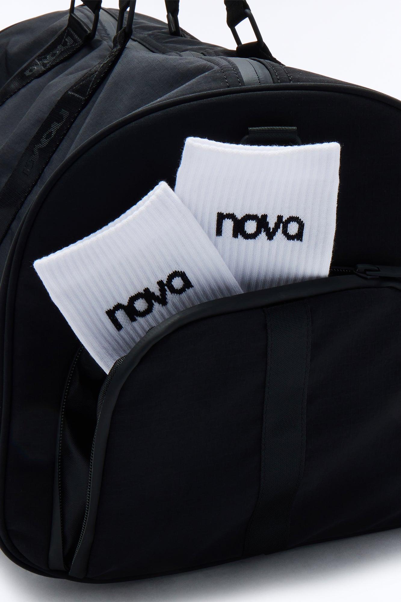 Nova Nylon Gym Duffel Bag - Black