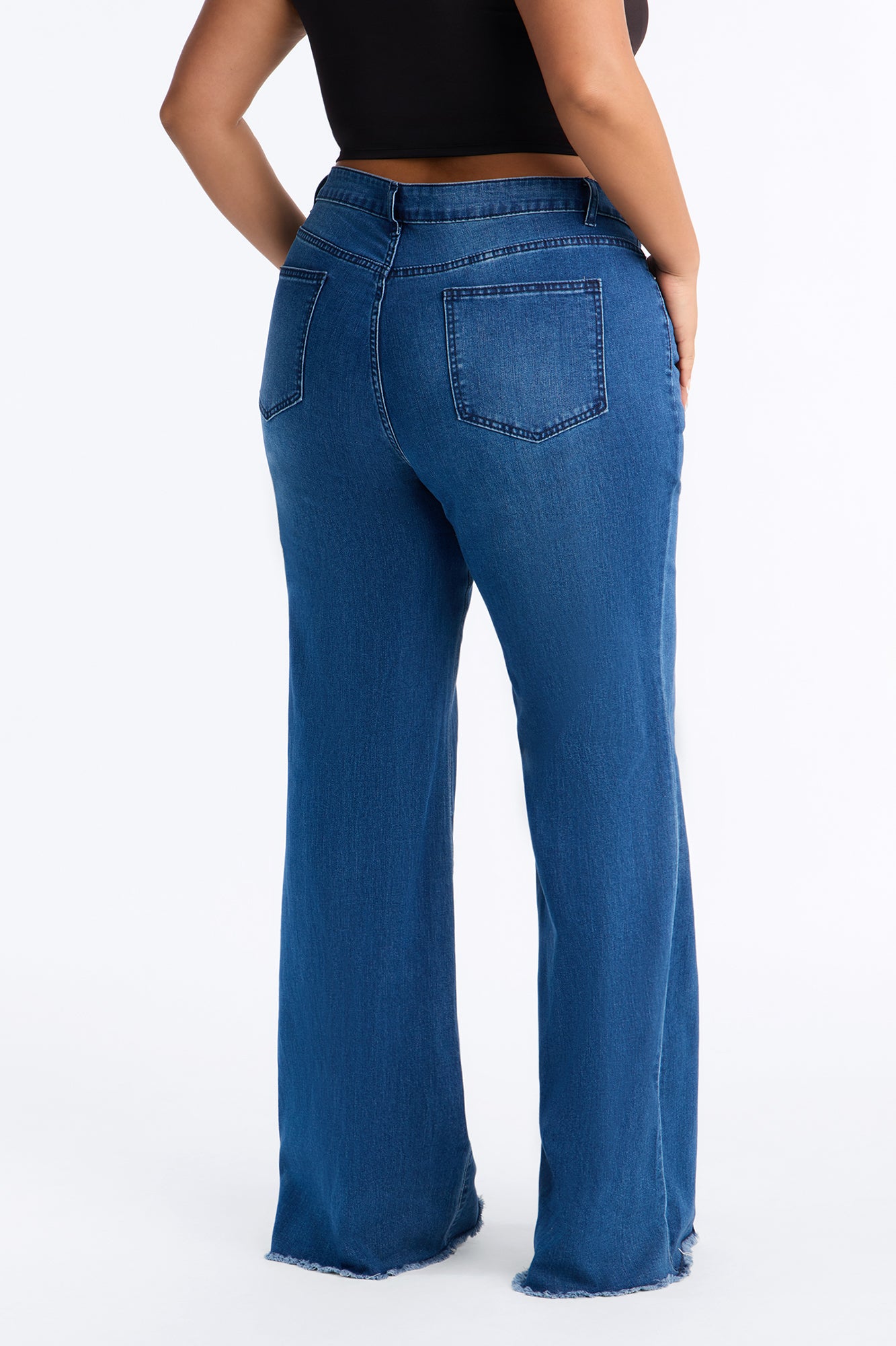 Innocently High Rise Stretch Flare Jeans - Dark Wash image 4