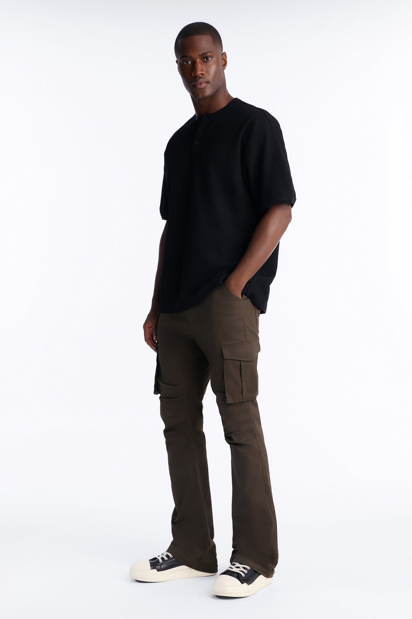 Summer Games Stacked Skinny Flare - Olive