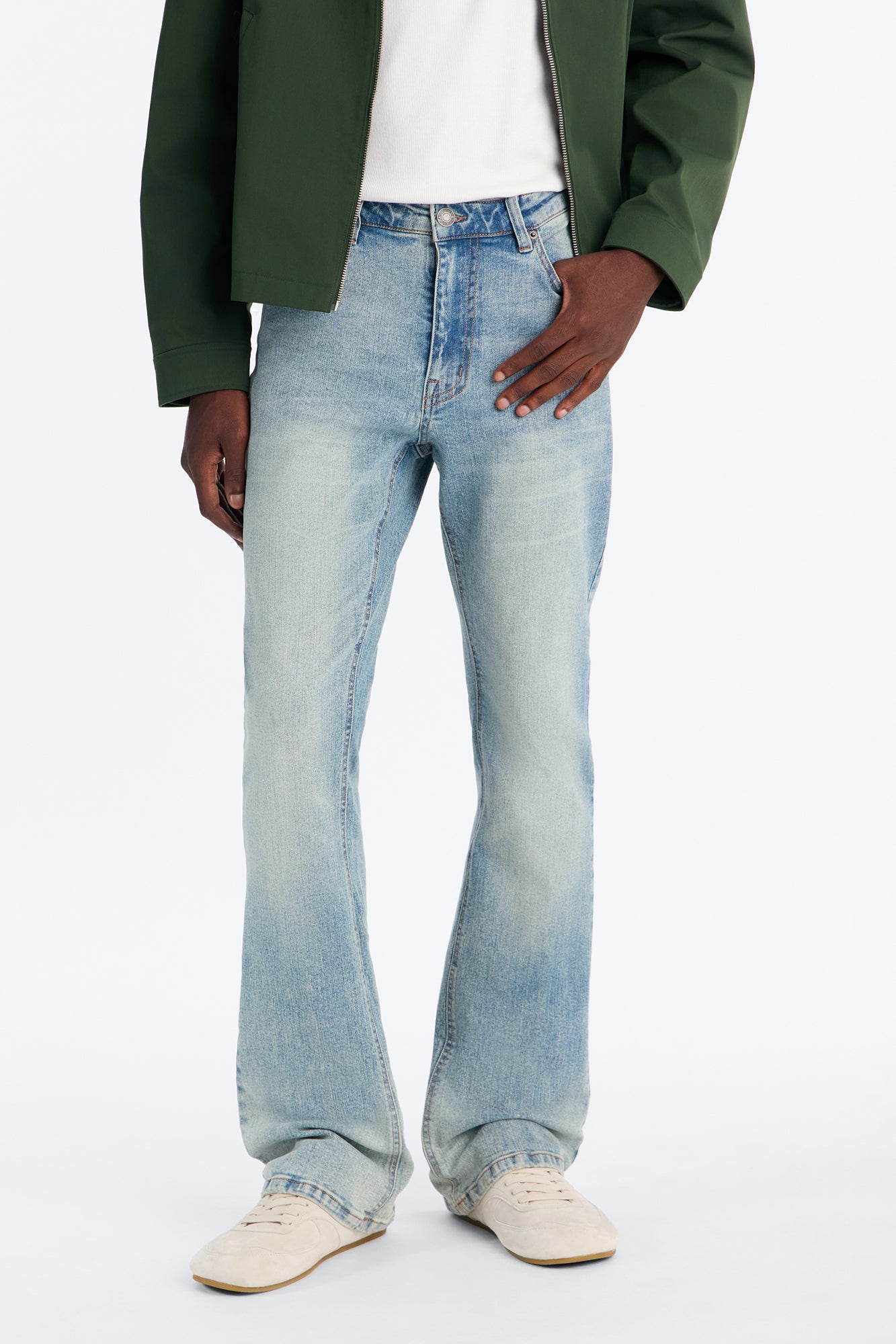Essential Stacked Skinny Flare Stretch Jean - Vintage Wash