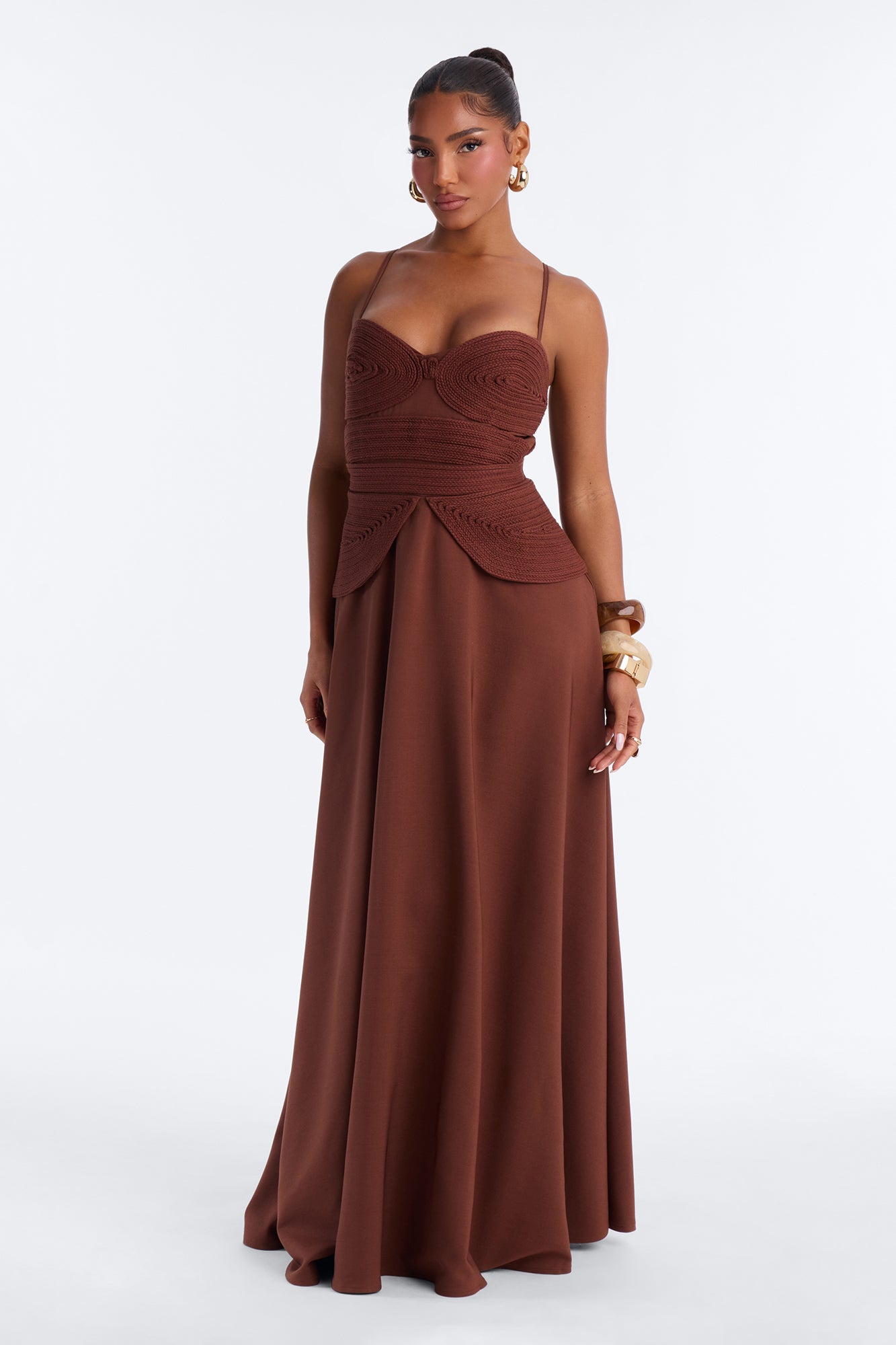 Pretty Energy Flowy Maxi Dress - Chocolate