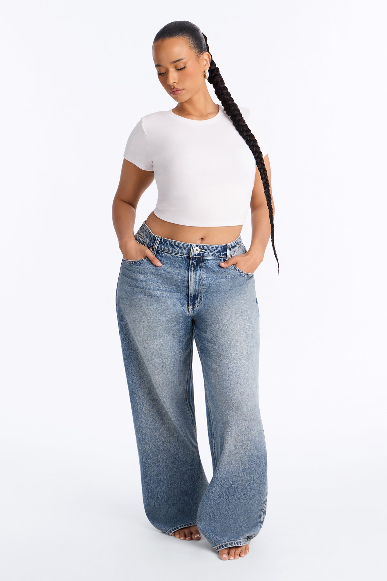 90s Throwback Story Classic Straight Leg Jeans - Vintage Wash