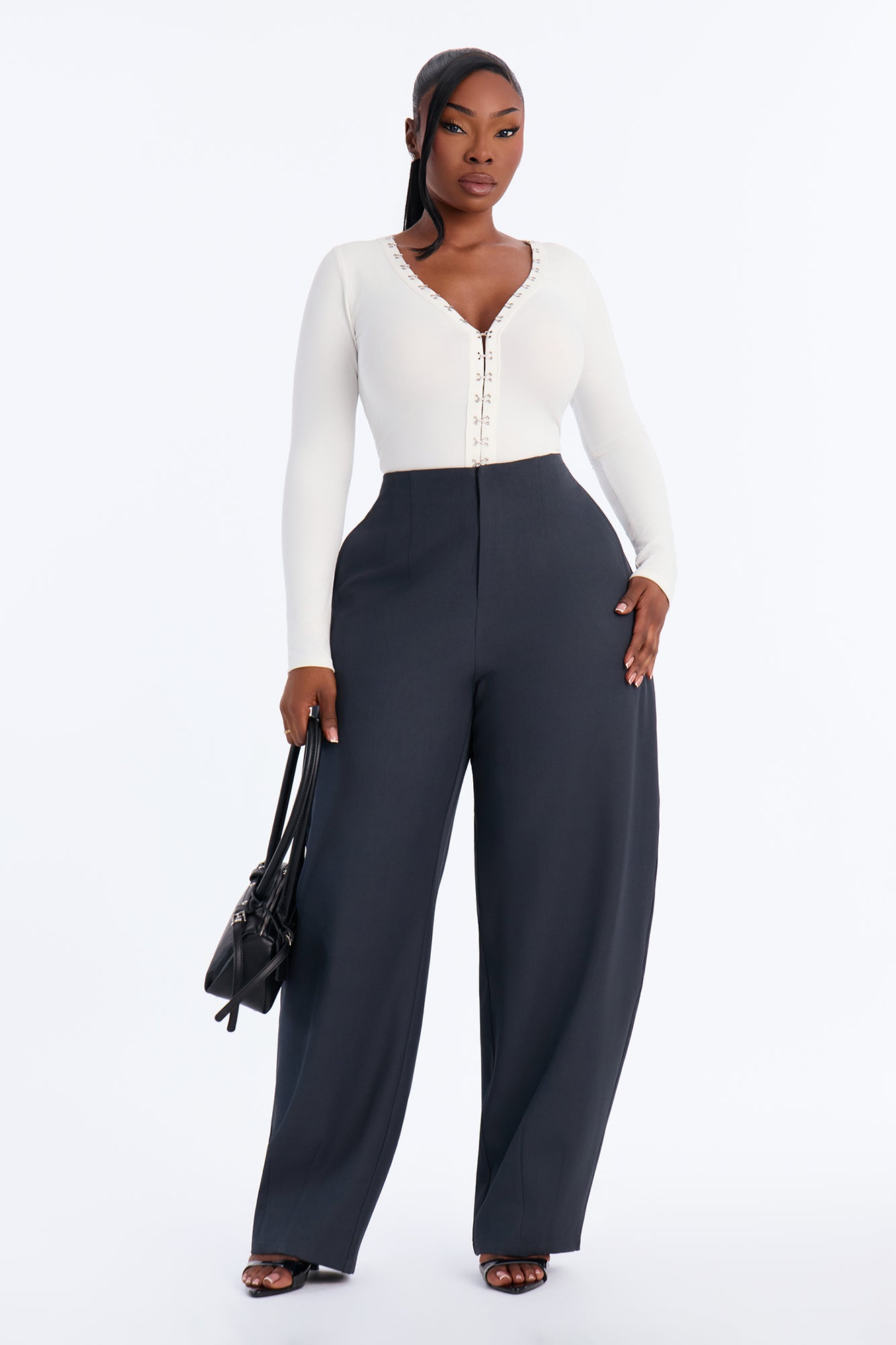 Margaret Barrel Trouser Pants 32″ - Midnight Navy