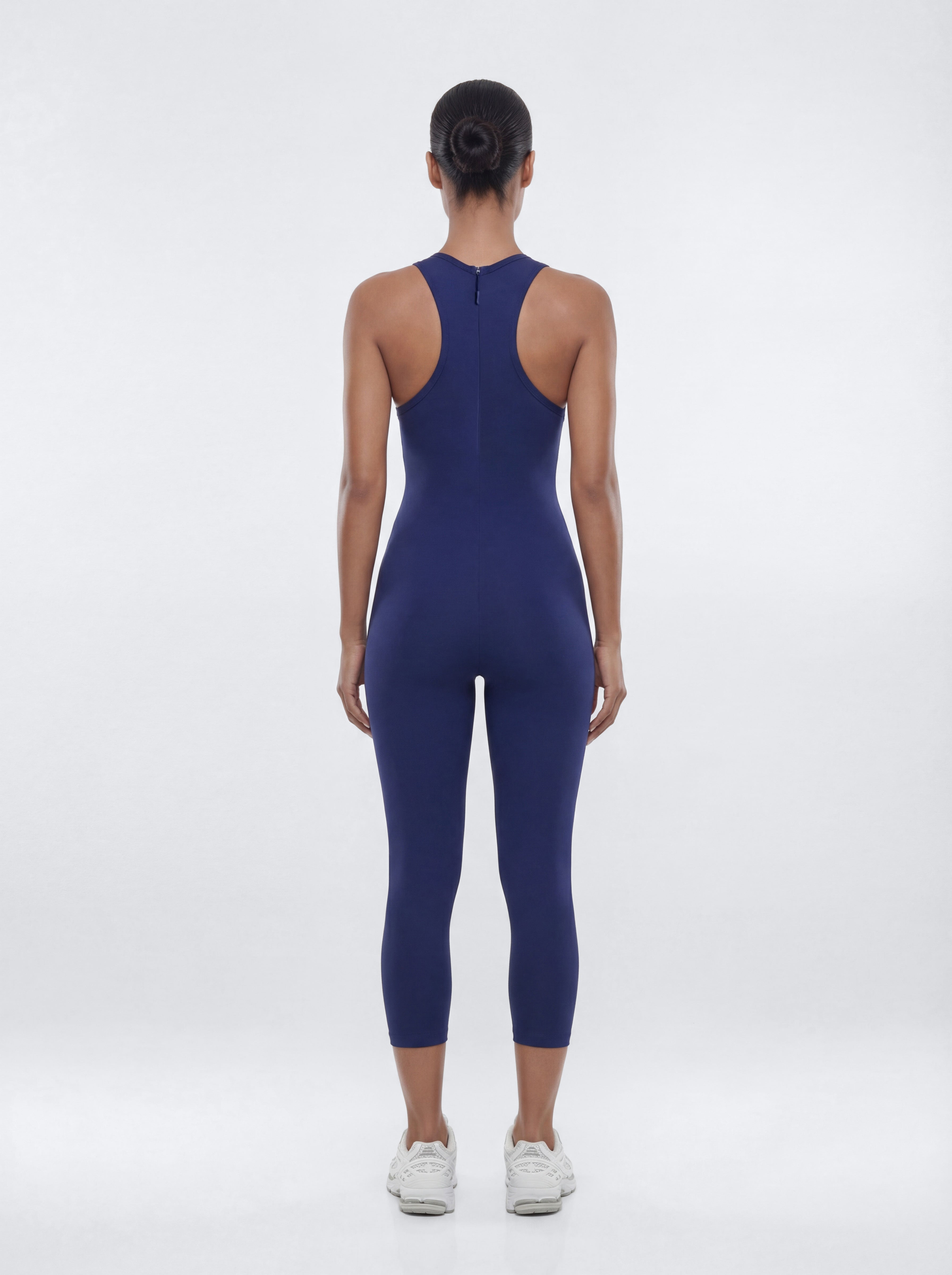 ProStretch™ 18″ High Neck Capri Jumpsuit - Navy