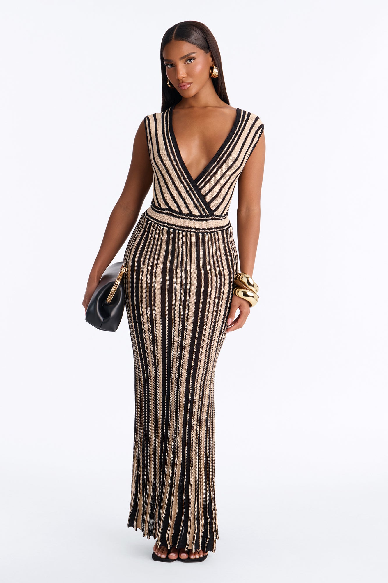 Cabana Crush Crochet Maxi Dress - Taupe/combo