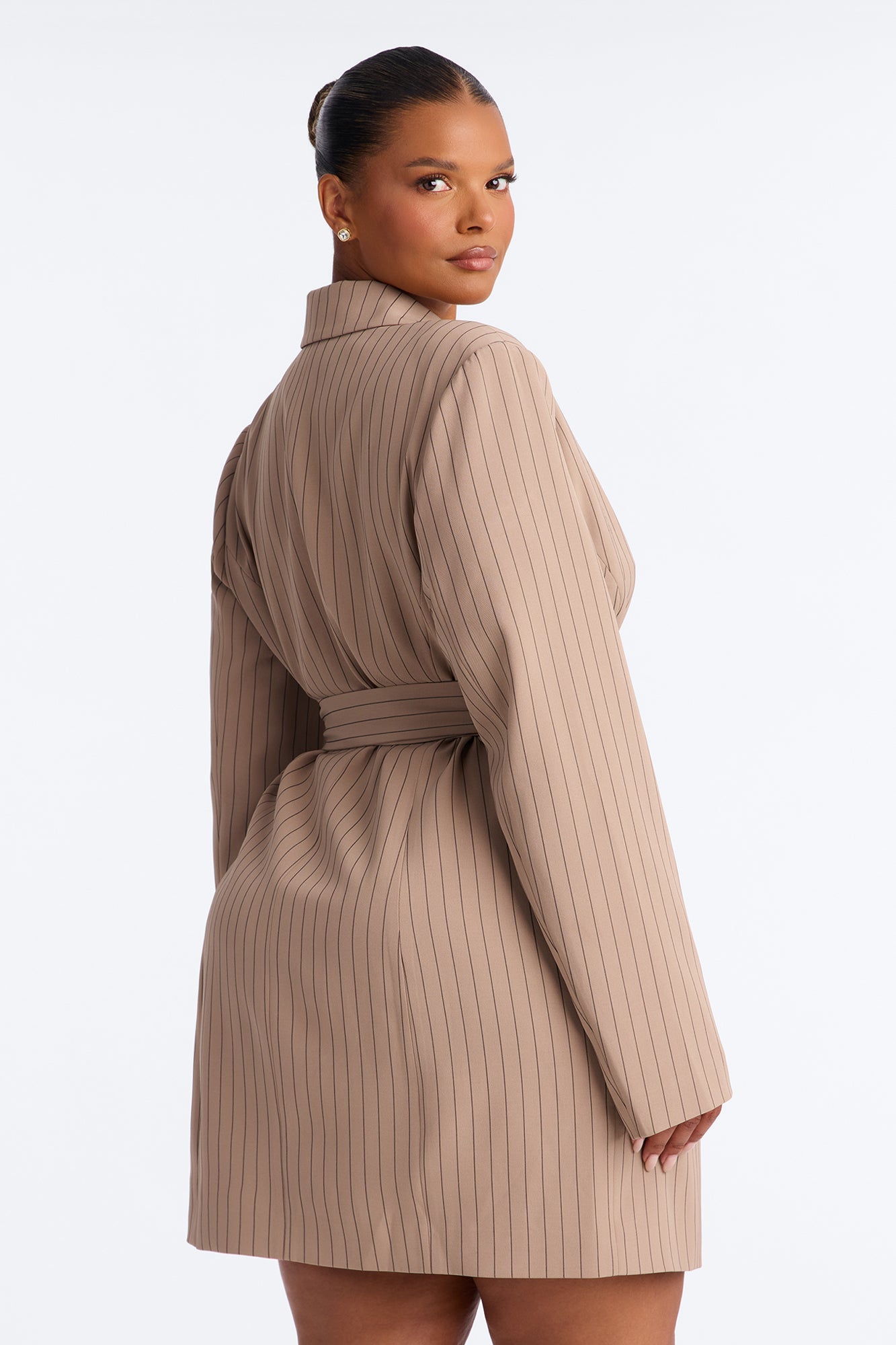 Pretty Important Blazer Mini Dress - Mocha image 3
