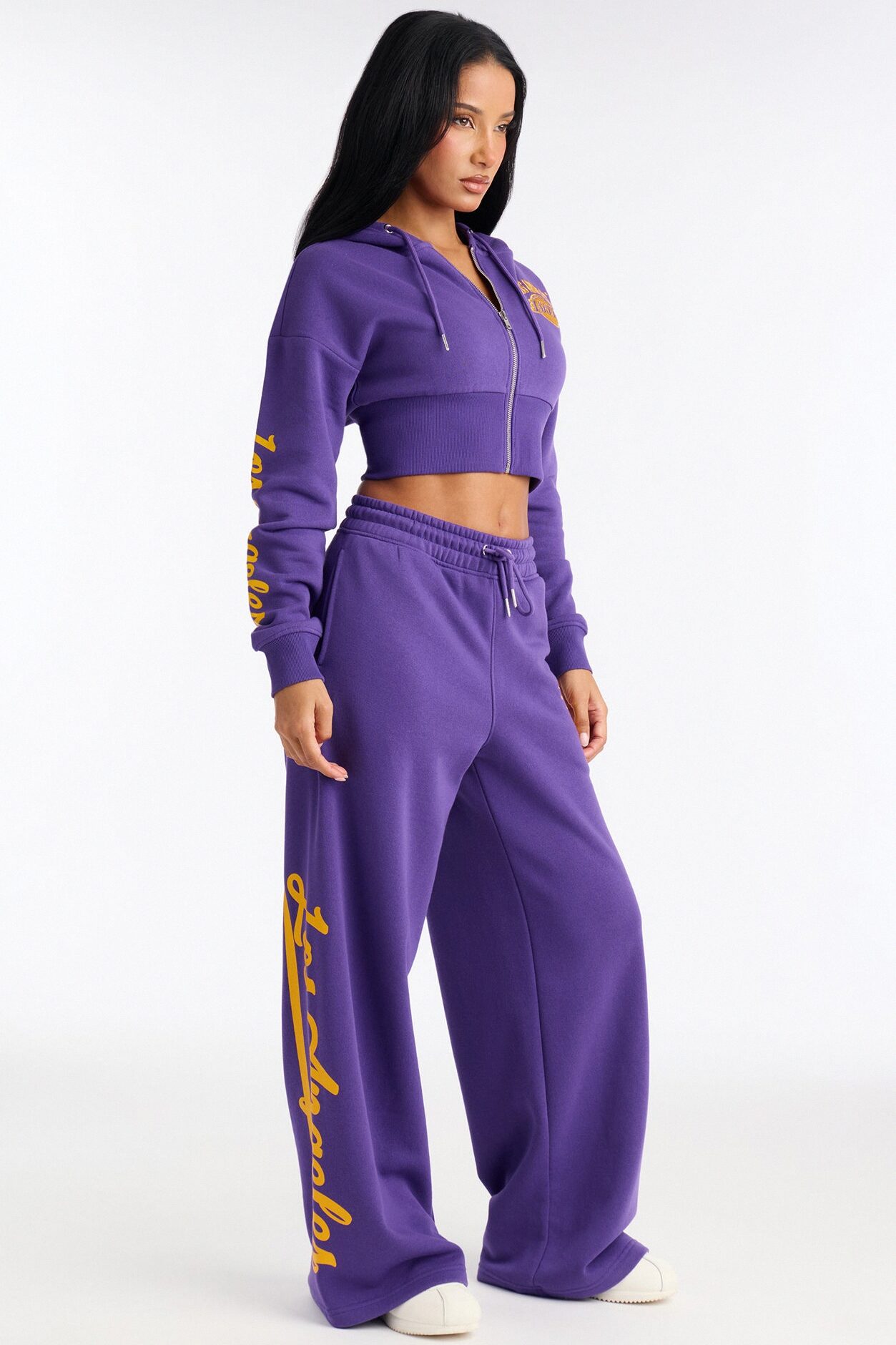 NBA LA Lakers Fleece Wide Leg Pants - Purple