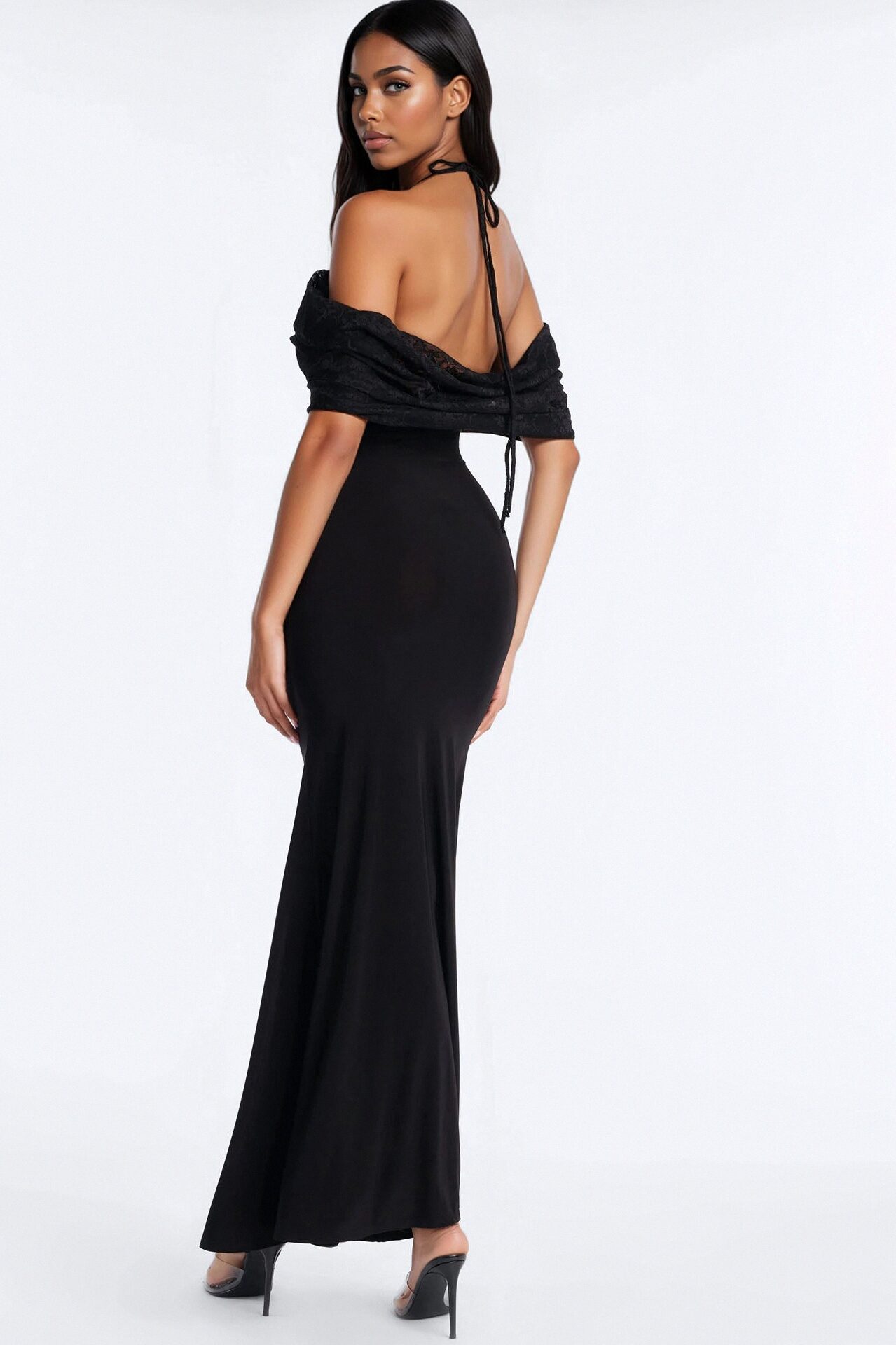 Loveable Aura Lace Maxi Dress - Black