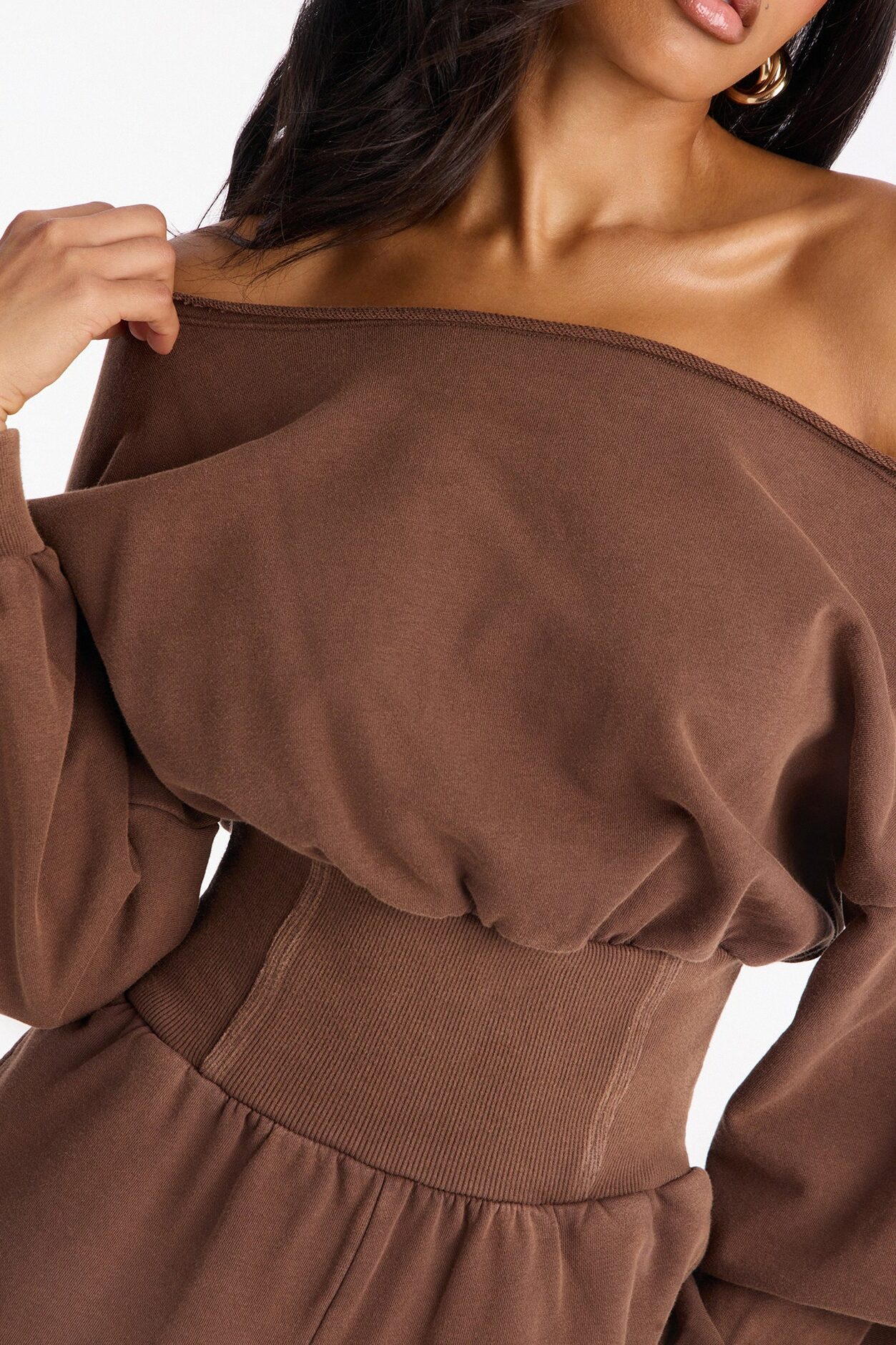 Come Find Me Terry Romper - Chocolate