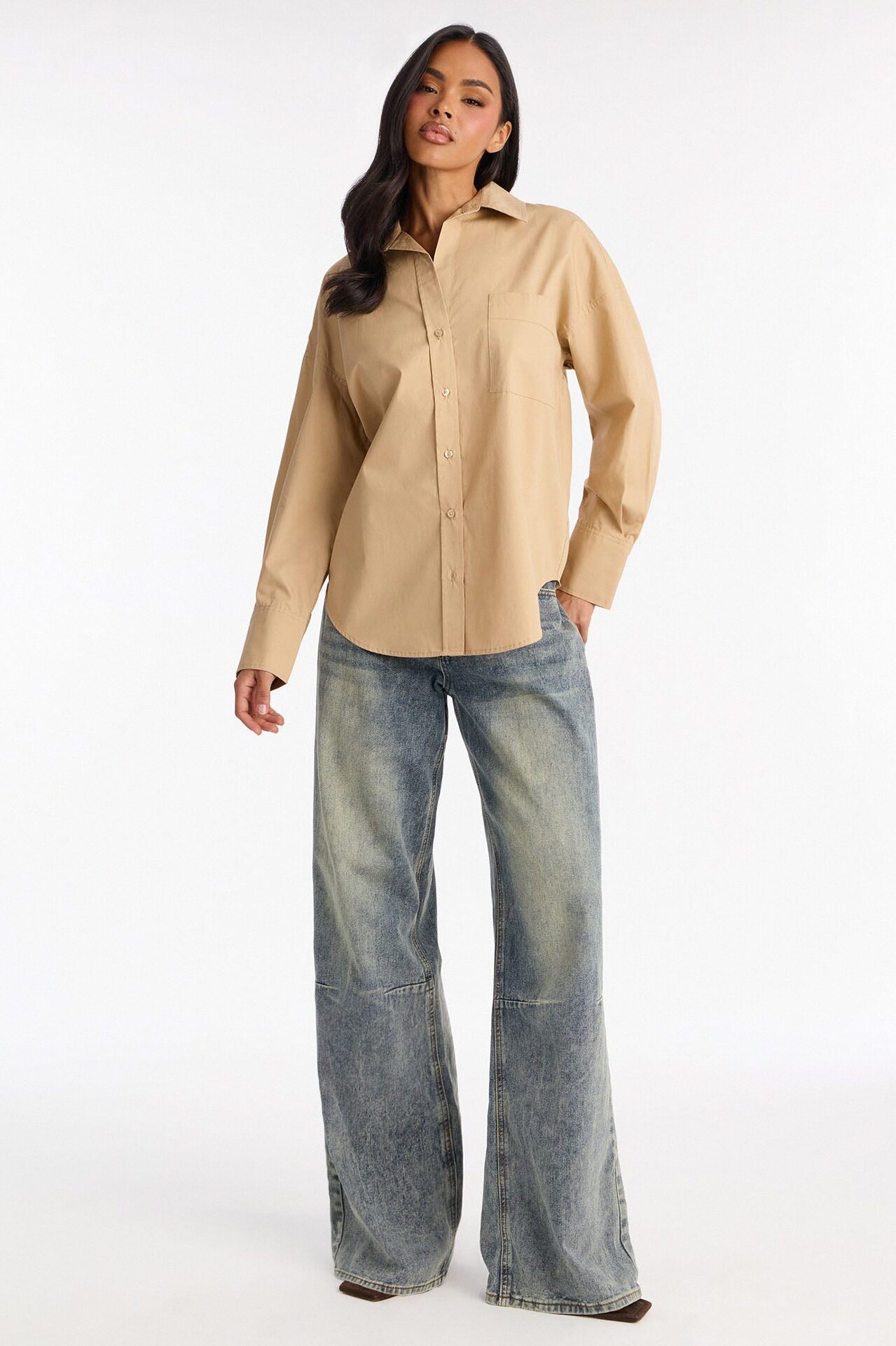 Closet Staple Poplin Shirt - Stone