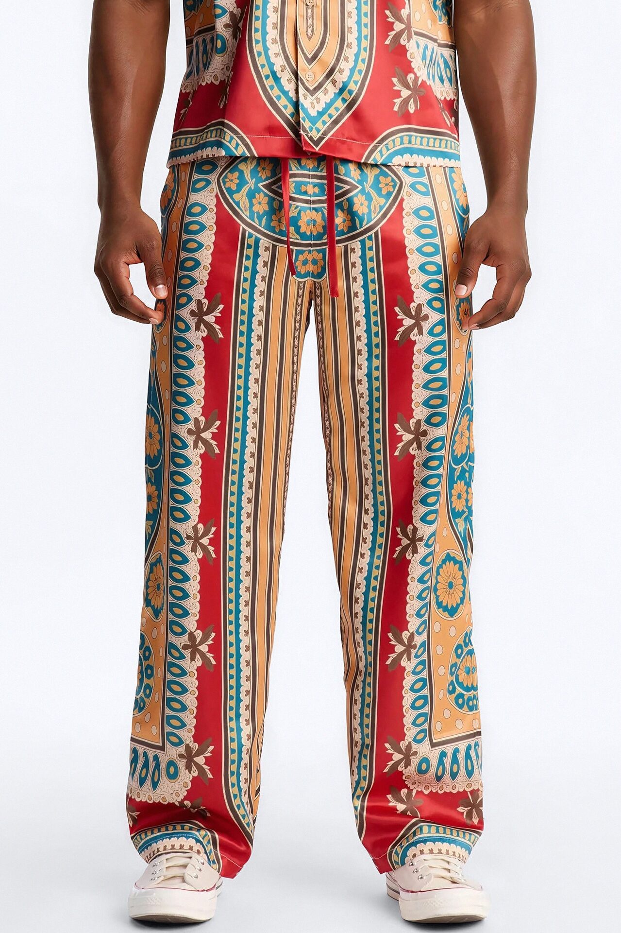 Monaco Straight Pants - Burgundy