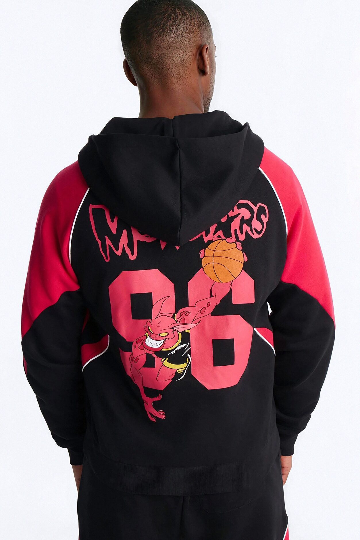 Space Jam Monstars Defense Paneled Zip Up Hoodie - Black